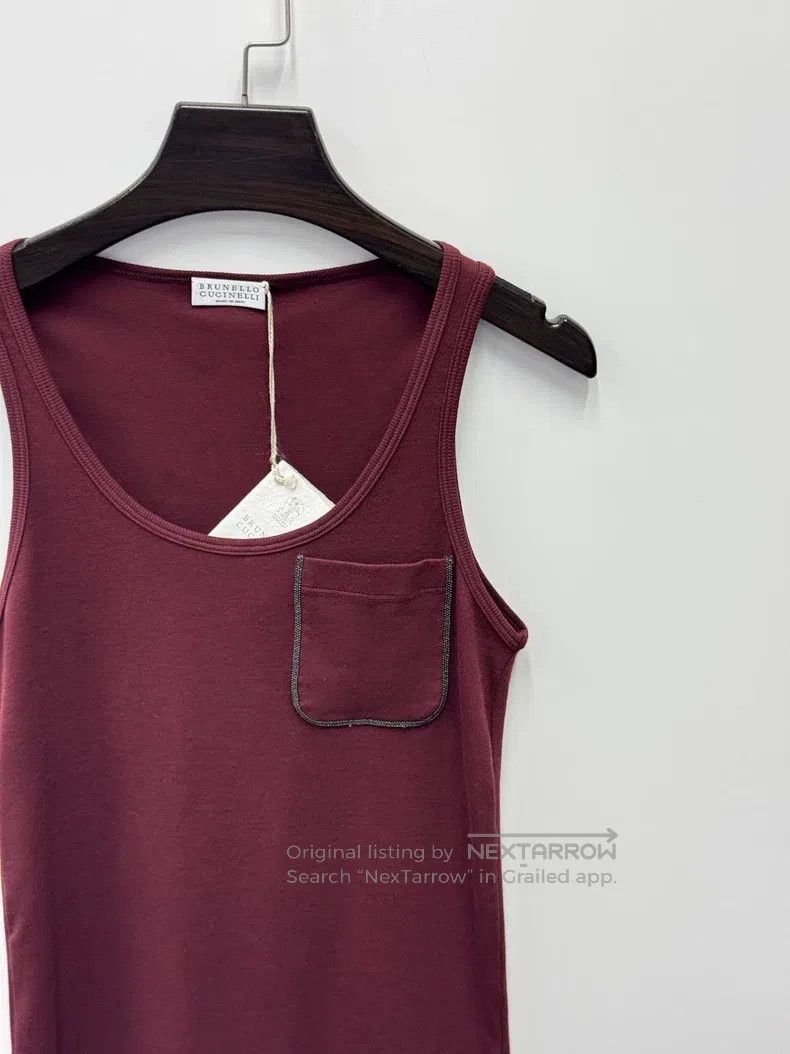 Brunello Cucinelli Brunello Cucinelli Wine Red Vest Size M / US 6-8 / IT 42-44 - 2 Thumbnail