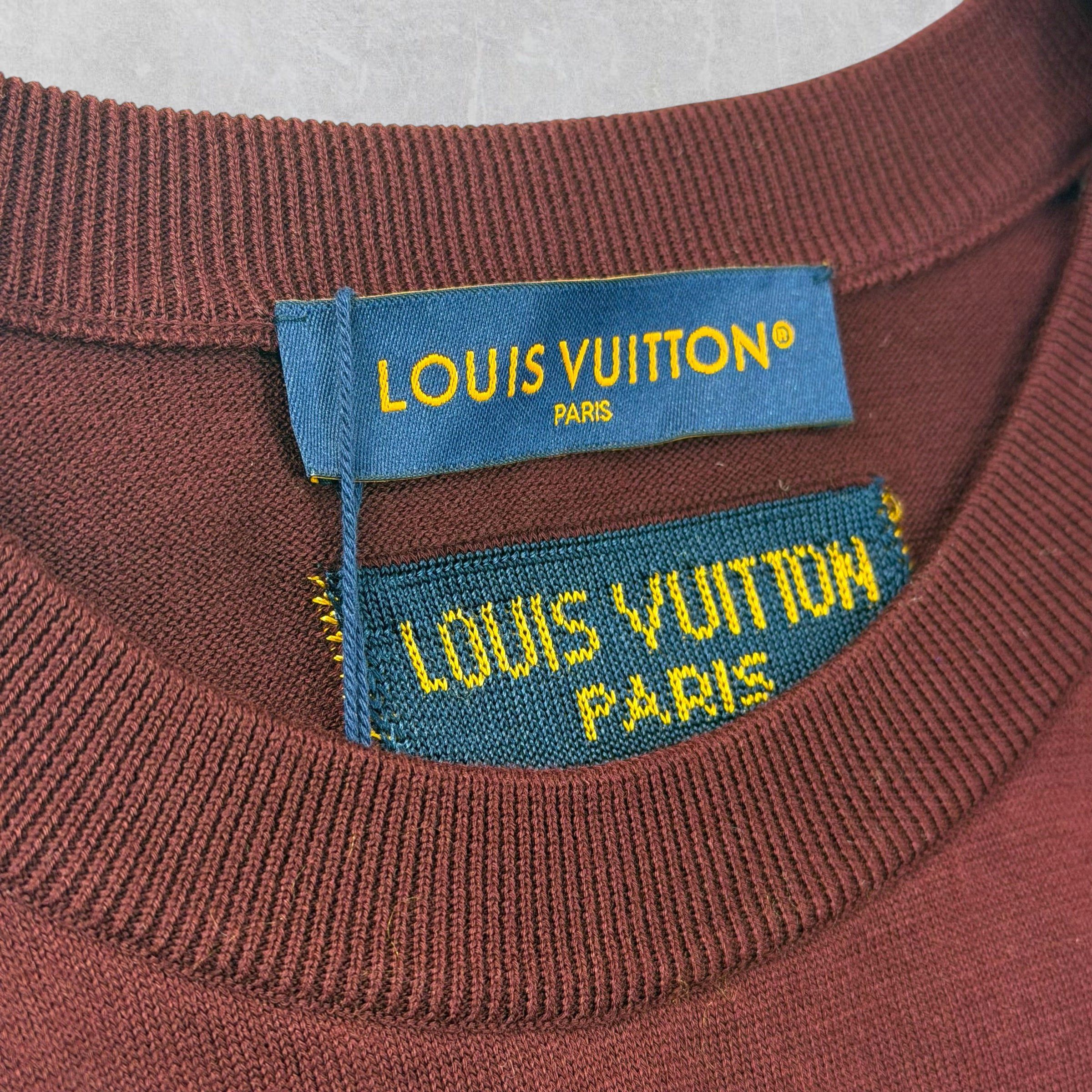 Louis Vuitton Louis Vuitton Burgundy Intarsia Short Sleeve XXL Size US XXL / EU 58 / 5 - 5 Thumbnail