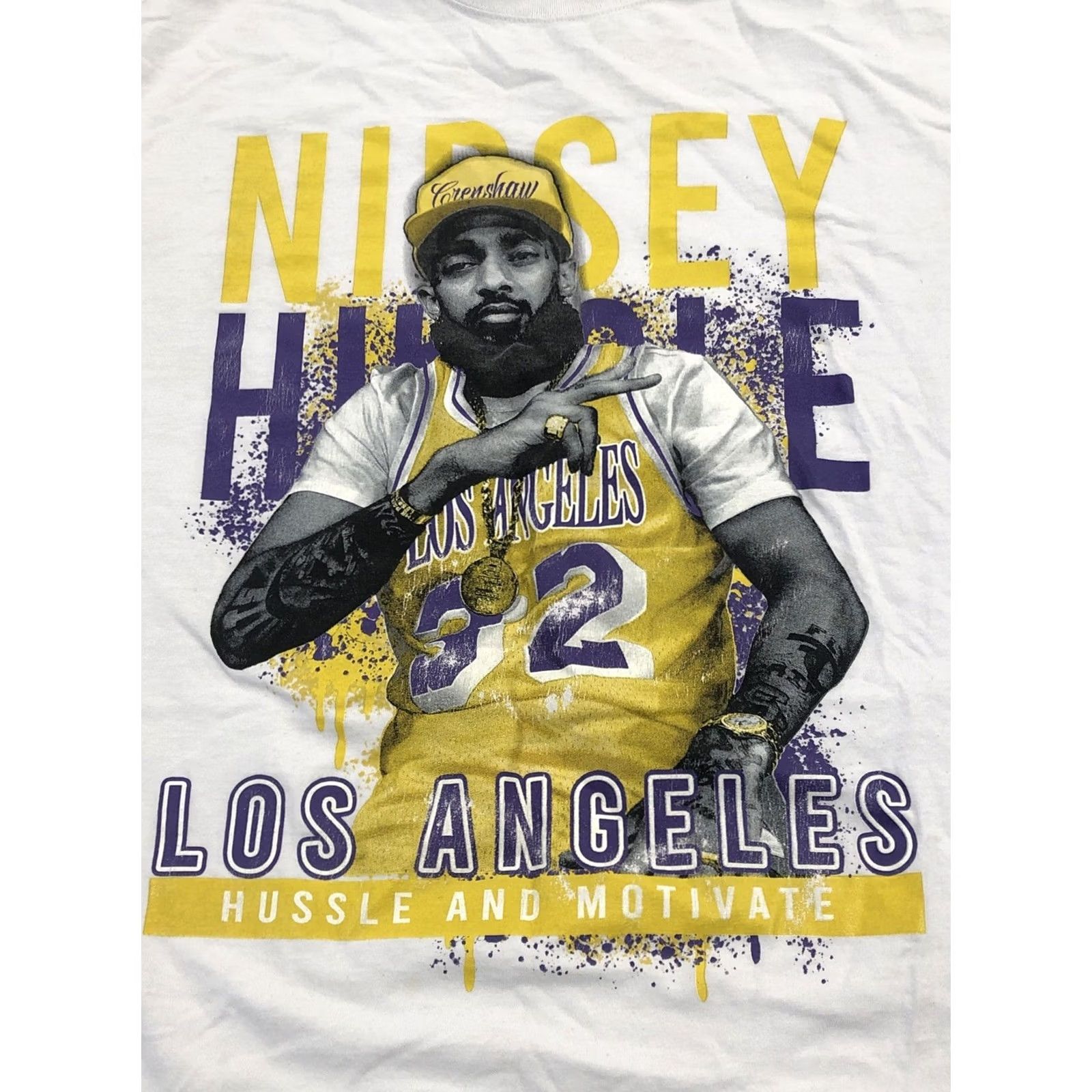 Vintage Nipsey Hussle White T-shirt 3XL Los Angeles Hustle & Motivate RAP HipHop Mens Size US XXL / EU 58 / 5 - 2 Thumbnail
