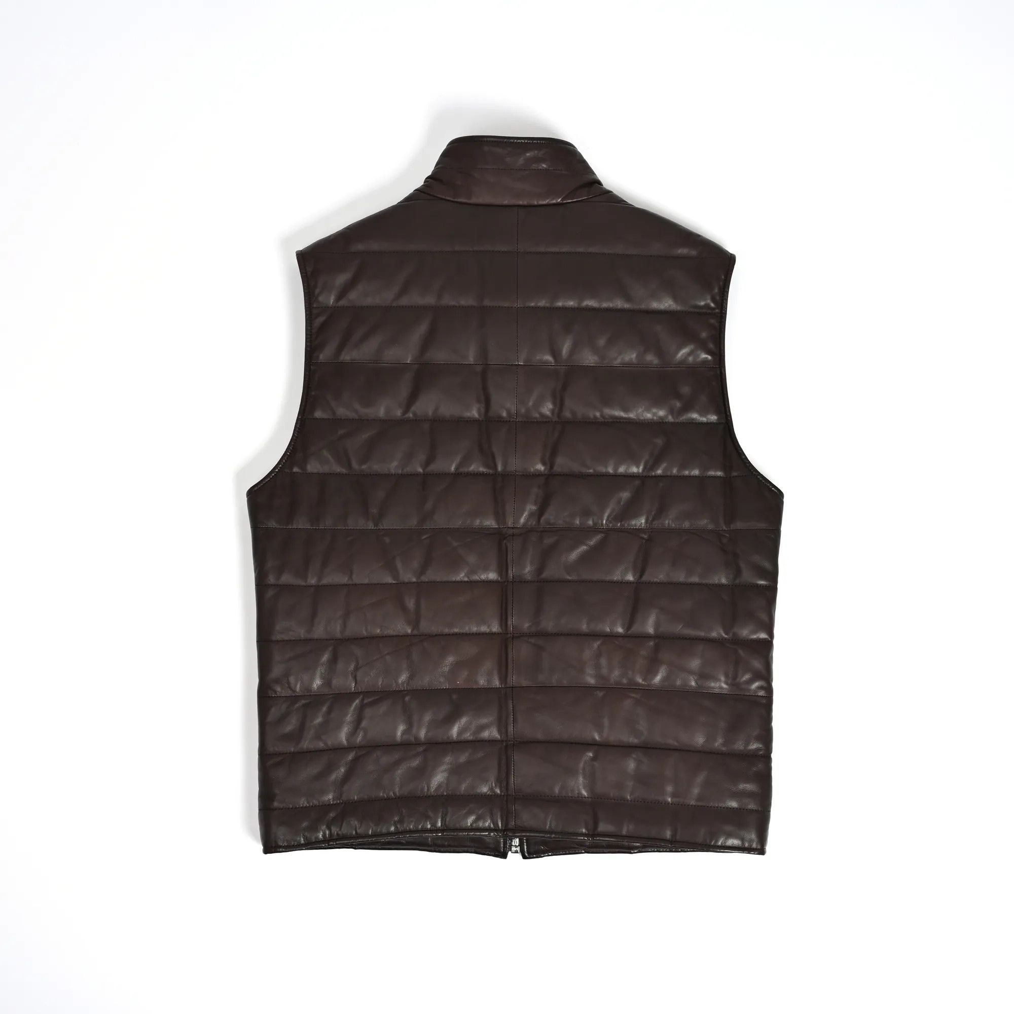 SERAPHIN SERAPHIN brown lamb leather puffer vest (48 EU) Size US M / EU 48-50 / 2 - 5 Thumbnail