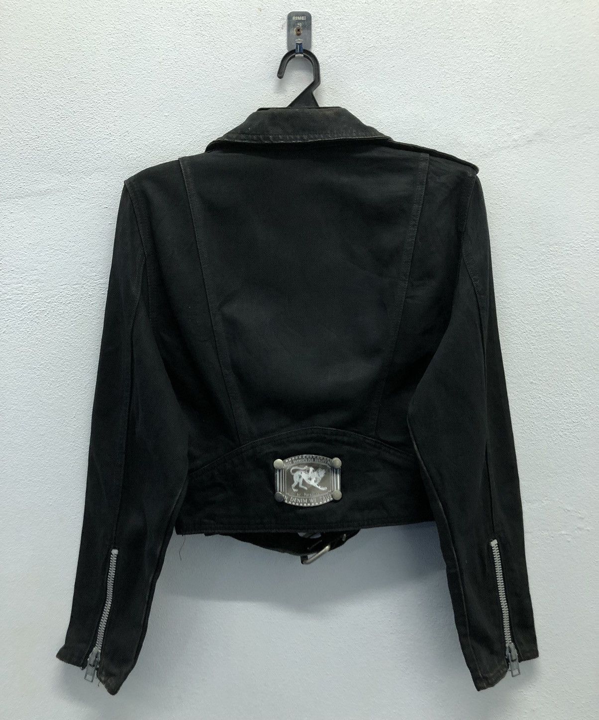 Other Vintage Parasuco Black Denim Moto Jacket - Made in Canada M Size M / US 6-8 / IT 42-44 - 2 Thumbnail