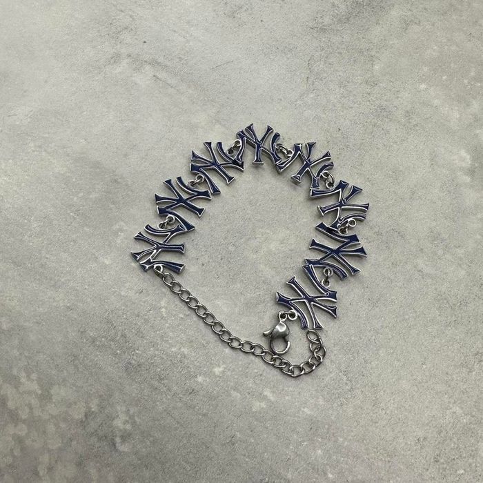 Other New York Yankees MLB Stainless Steel Y2k 8 Charm Bracelet Grailed
