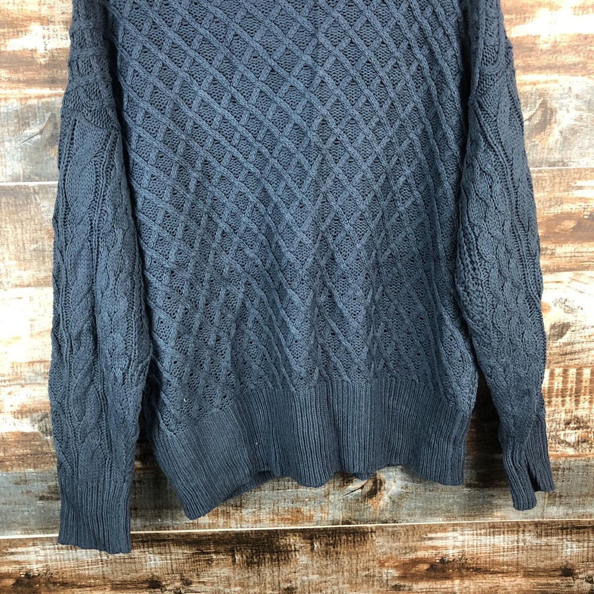 Homespun Knitwear × Japanese Brand DL Japan Vintage sweatshirt Green cable Knitwear #C500 Size US L / EU 52-54 / 3 - 12 Thumbnail