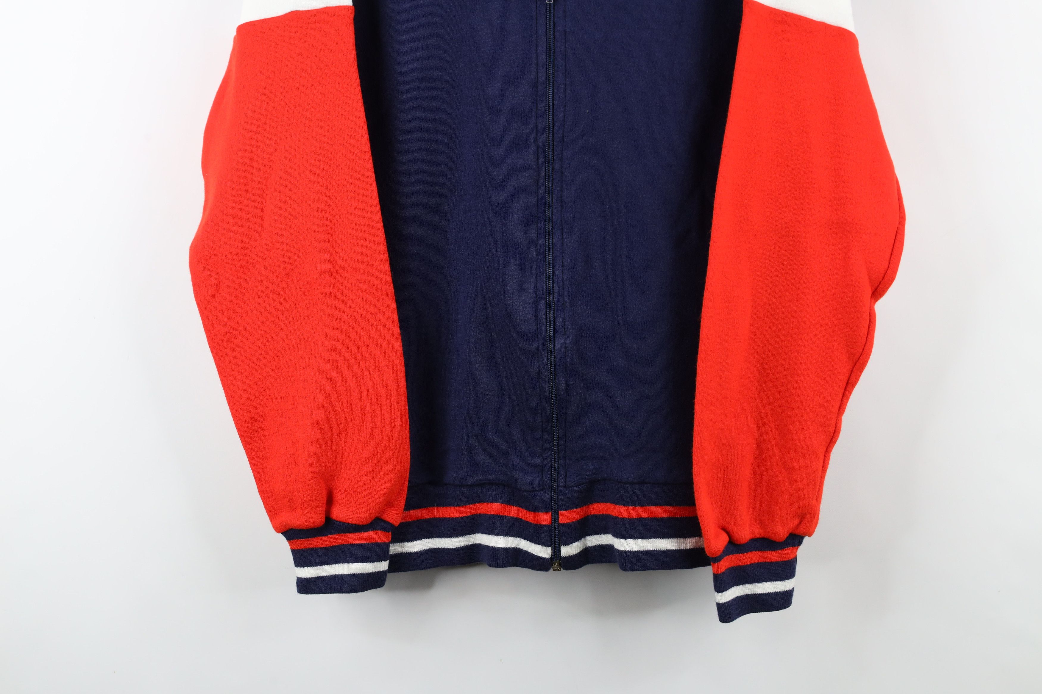Vintage Vintage 70s Streetwear Striped Full Zip Warm Up Track Jacket Size US L / EU 52-54 / 3 - 3 Thumbnail