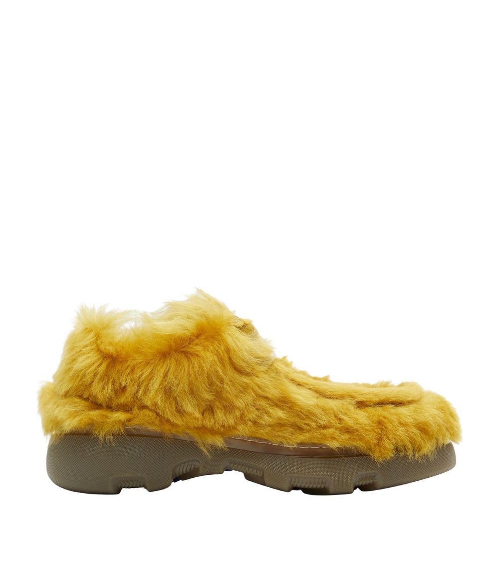 Burberry o1w1db10824 Shearling Creeper Shoes in Yellow Size US 5.5 / EU 38 - 1 Thumbnail