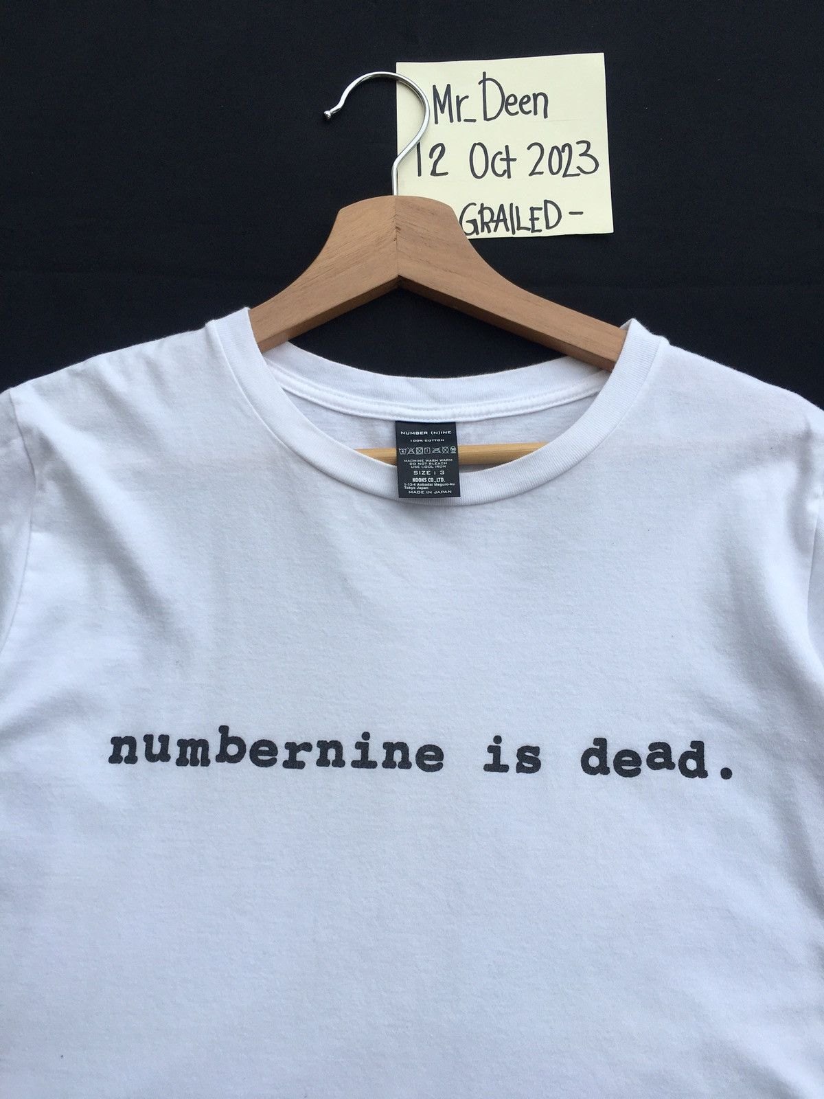 Number (N)ine Number nine not grunge is dead tshirt | Grailed