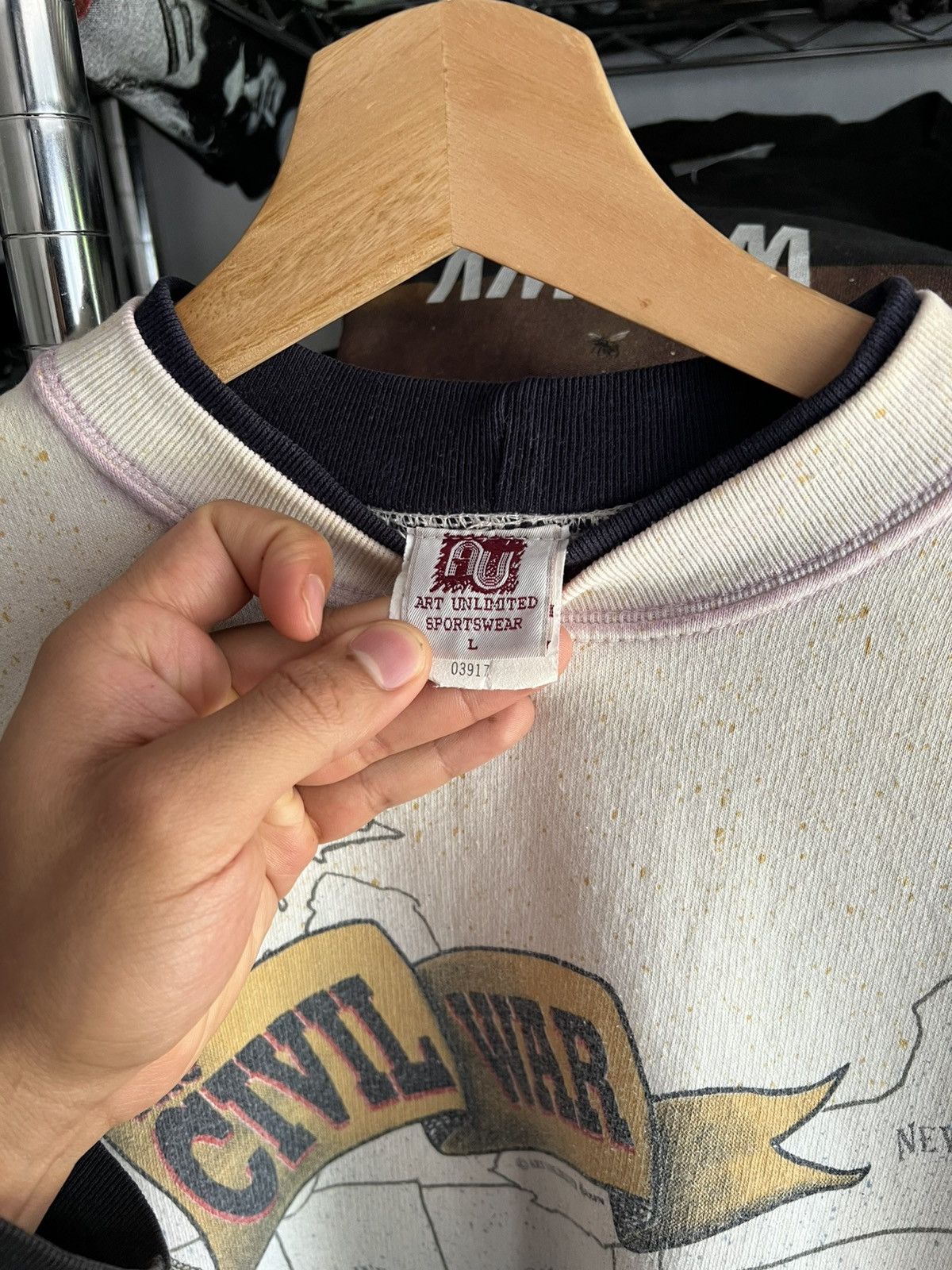 Arts & Science 90s Civil War Map America USA Art Unlimited AOP Crewneck Size US L / EU 52-54 / 3 - 4 Thumbnail