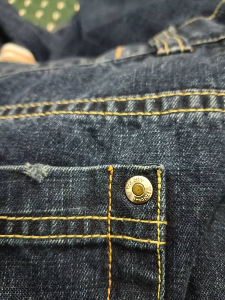 Designer VARCITY BAGGY PACTHES WORK JEANS Size US 38 / EU 54 - 8 Thumbnail