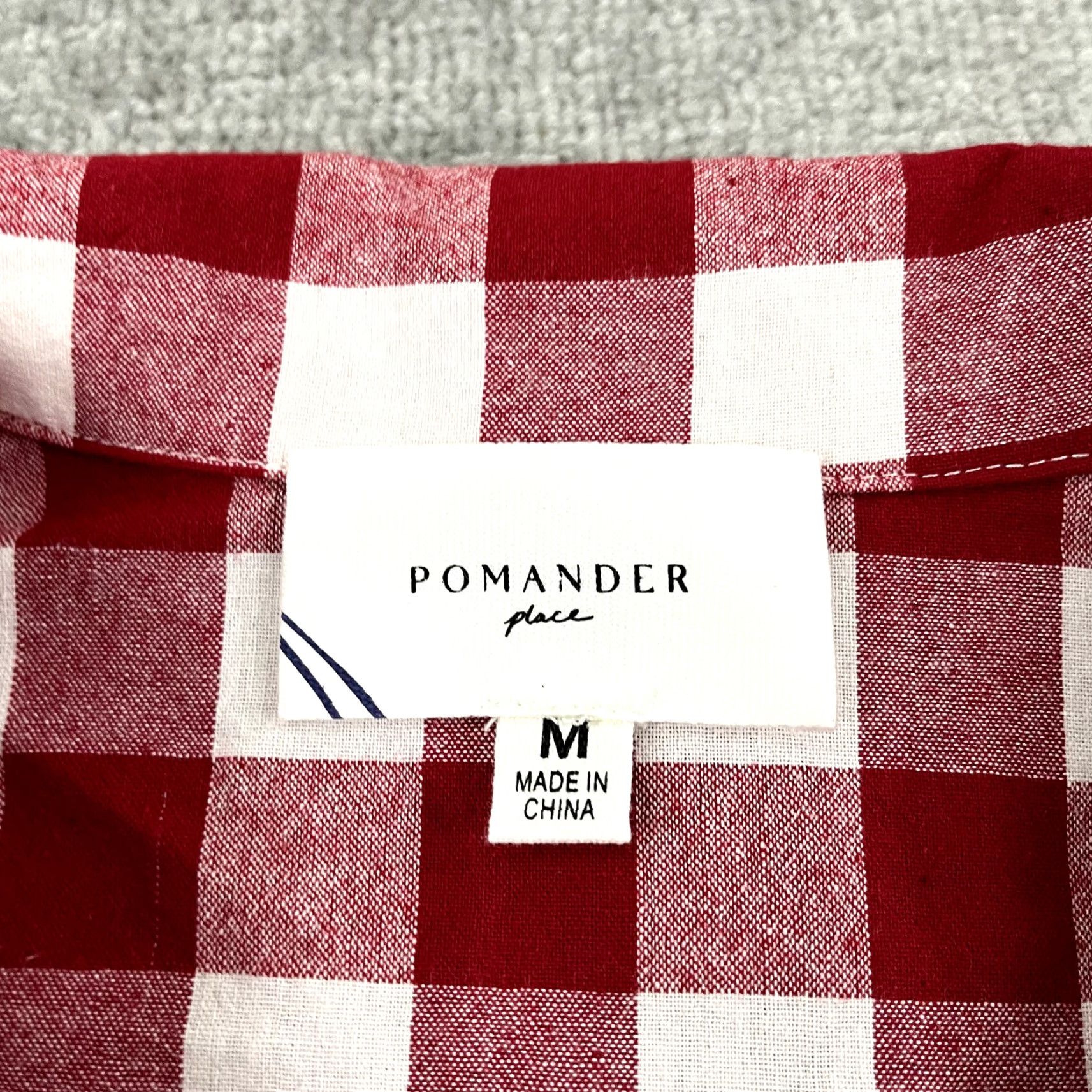 Vintage POMANDER PLACE Blouse Womens Medium Red White Plaid Picnic Check Gingham Size M / US 6-8 / IT 42-44 - 2 Thumbnail