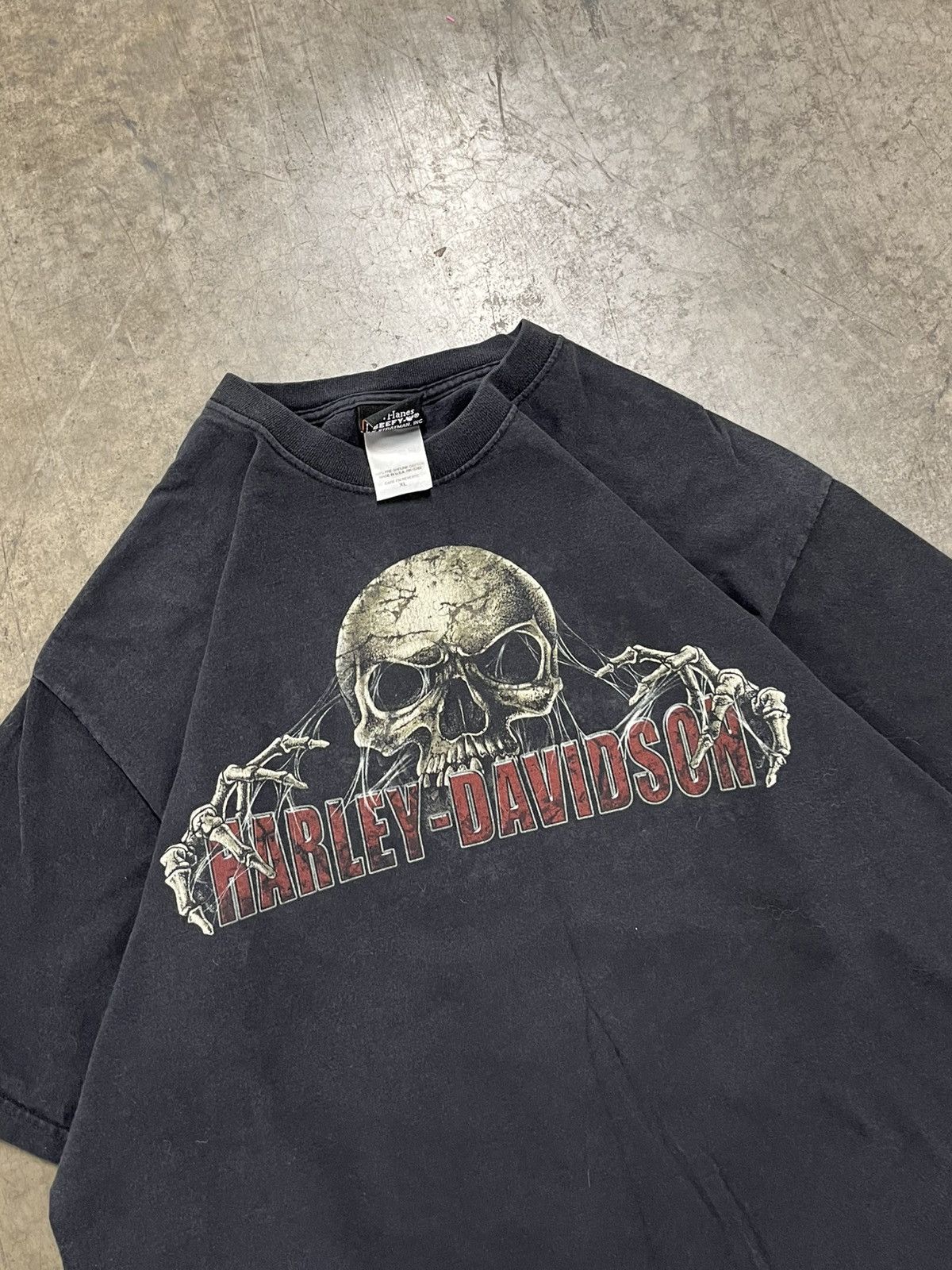 Harley Davidson × Vintage Harley Davidson vintage grunge skull tee biker skater rare Size US XL / EU 56 / 4 - 4 Thumbnail