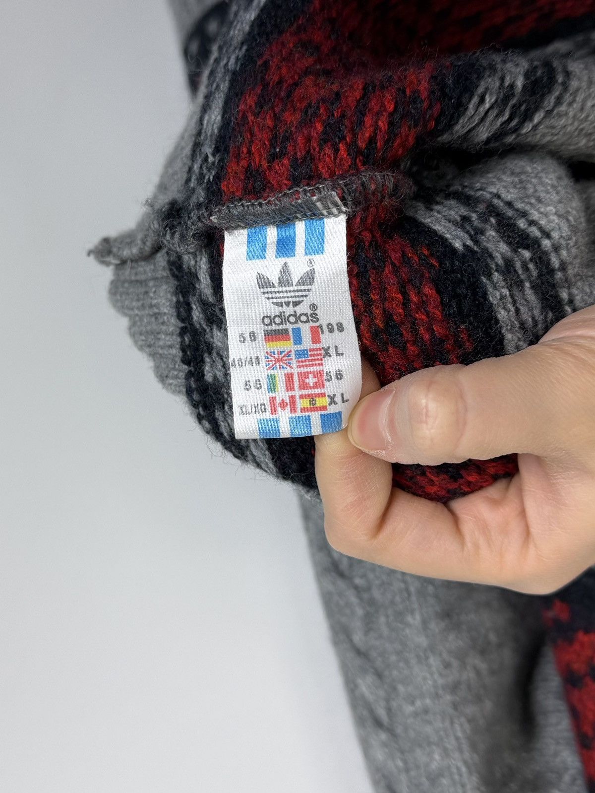 Adidas 80's Unique Adidas Sweater Cable Knit Pattern Vintage 80's Size US XL / EU 56 / 4 - 5 Thumbnail