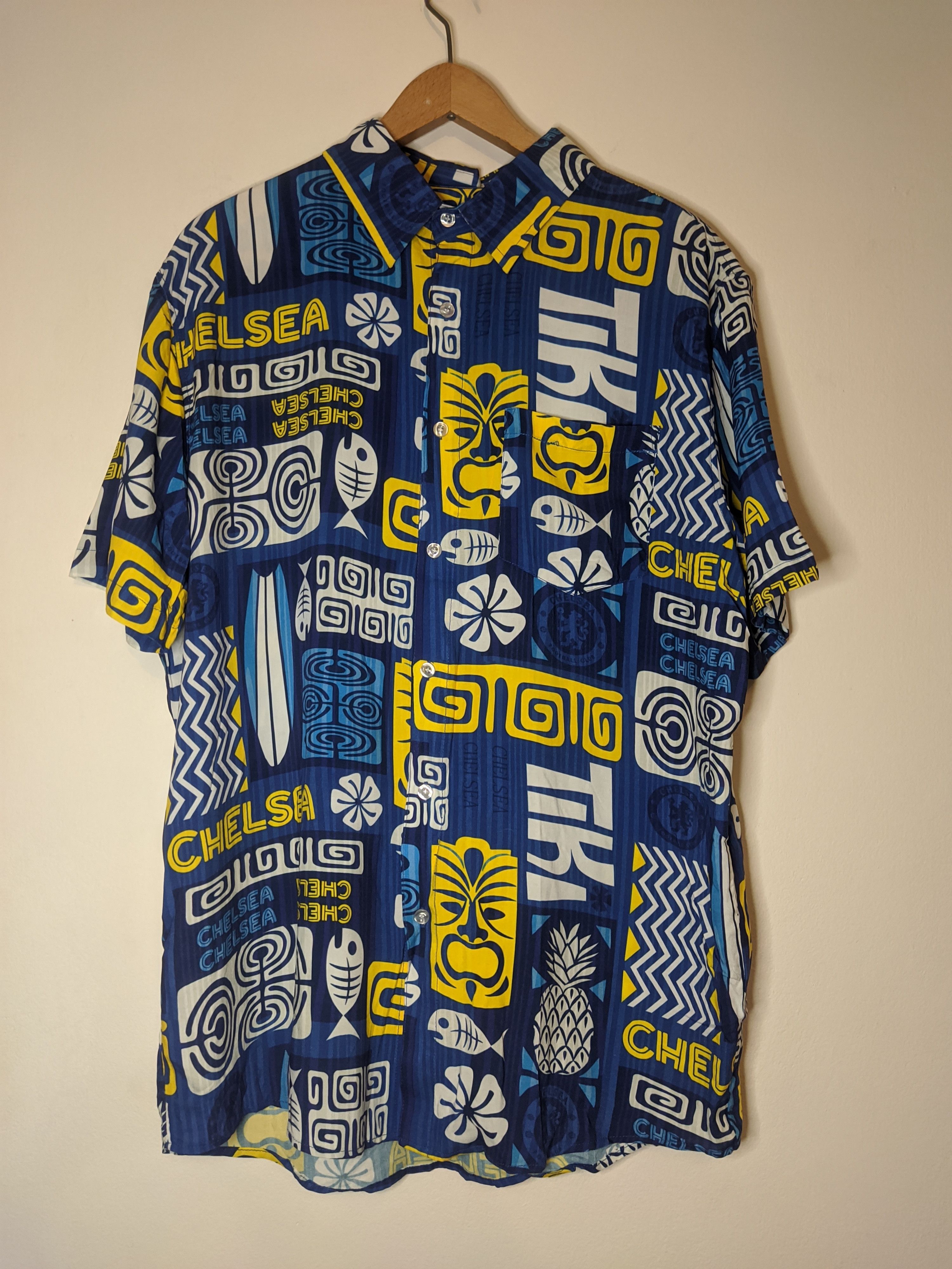 Chelsea Soccer Chelsea FC Viscose Button Up Shirt Size US M / EU 48-50 / 2 - 1 Thumbnail