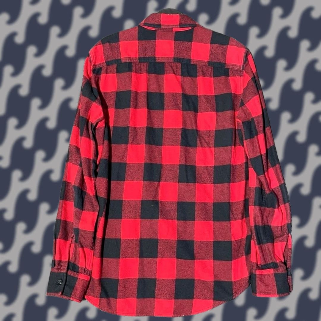 American Eagle Outfitters American Eagle Flannel Button Up Shirt Red Black Plaid Long Sleeve Heavy Cotton Sz M Big & Tall Mens MT Size US M / EU 48-50 / 2 - 1 Thumbnail