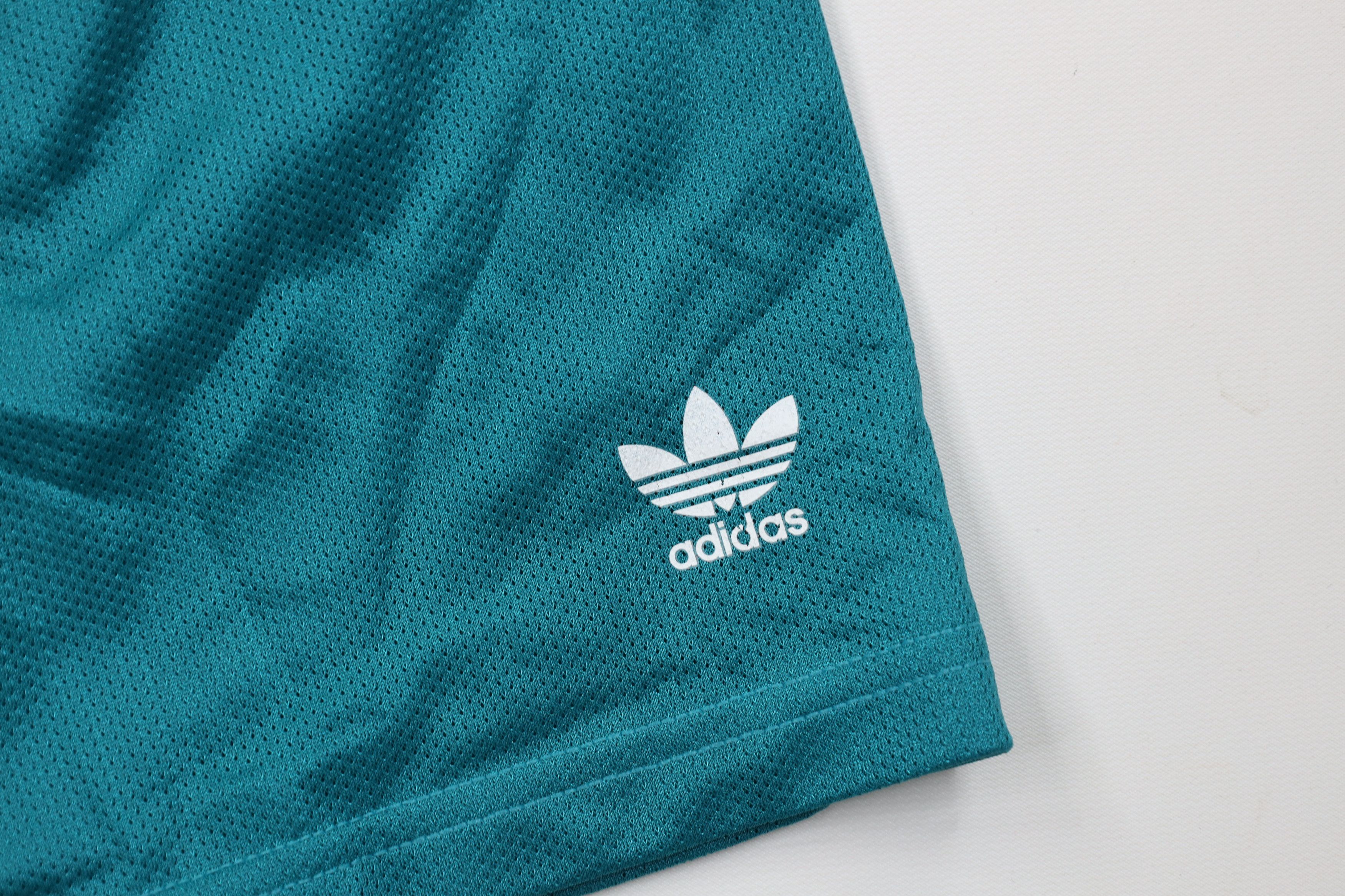 Vintage Deadstock Vintage 90s Adidas Above Knee Shorts Teal USA Size US 36 / EU 52 - 5 Thumbnail