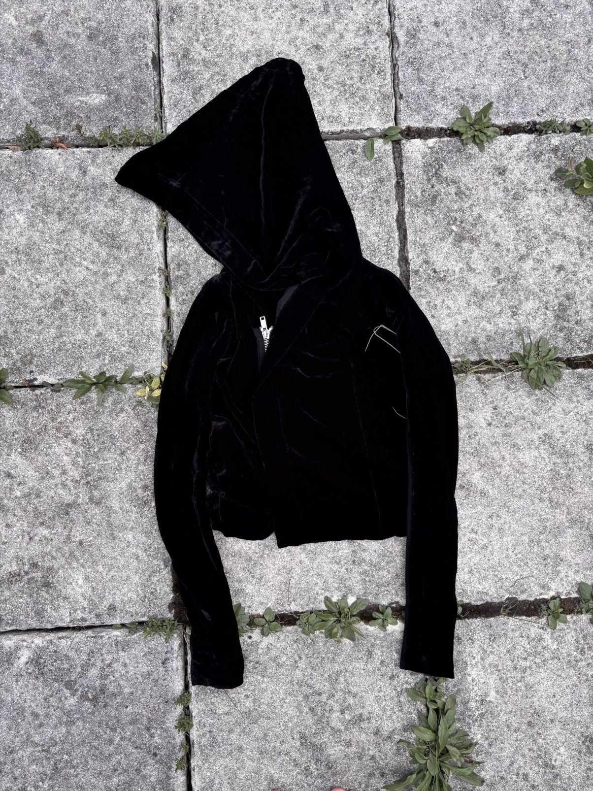 Rick Owens Rick Owens 1/1 pre 2008 velour mountain hoodie Size S / US 4 / IT 40 - 1 Thumbnail