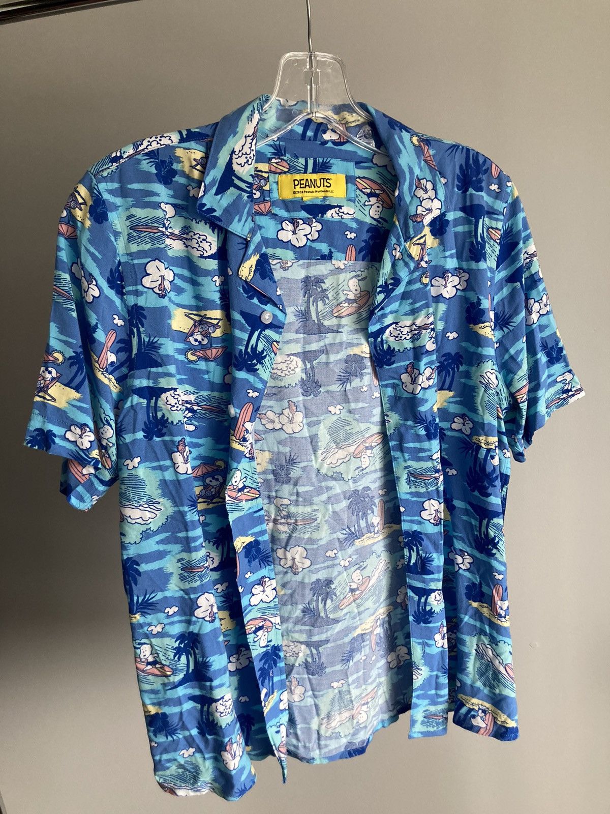 Peanuts × Vintage Rare Pattern Vintage Peanuts Snoopy Button Shirt Size US M / EU 48-50 / 2 - 1 Thumbnail