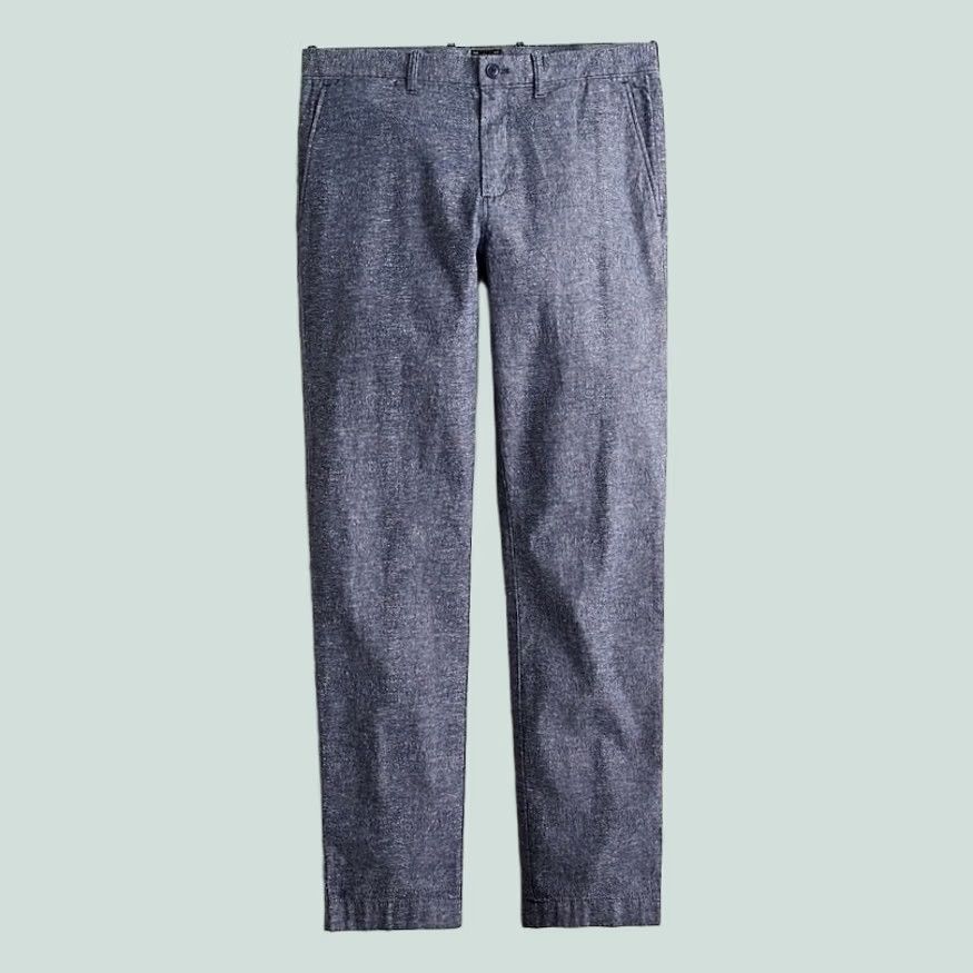 J.Crew J.Crew Pants Mens Straight Fit Blue Chinos Cotton Linen 35x32 Pants Mens Blue Chinos Casual 90s? No, remove. Size US 35 - 1 Thumbnail