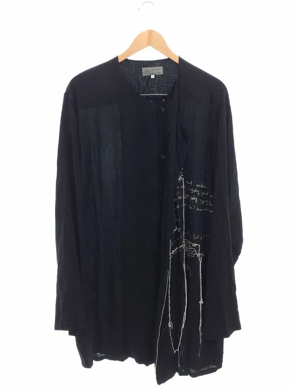Yohji Yamamoto POUR HOMME message print long sleeve shirts HH-B31-281 Size US L / EU 52-54 / 3 - 1 Thumbnail
