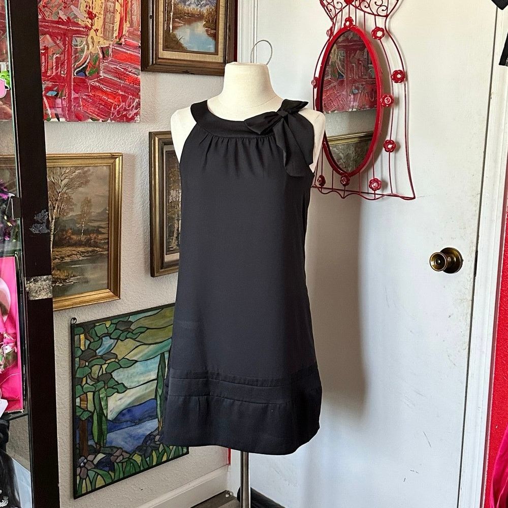 H&M h&m black mini dress bow Size S / US 4 / IT 40 - 1 Thumbnail