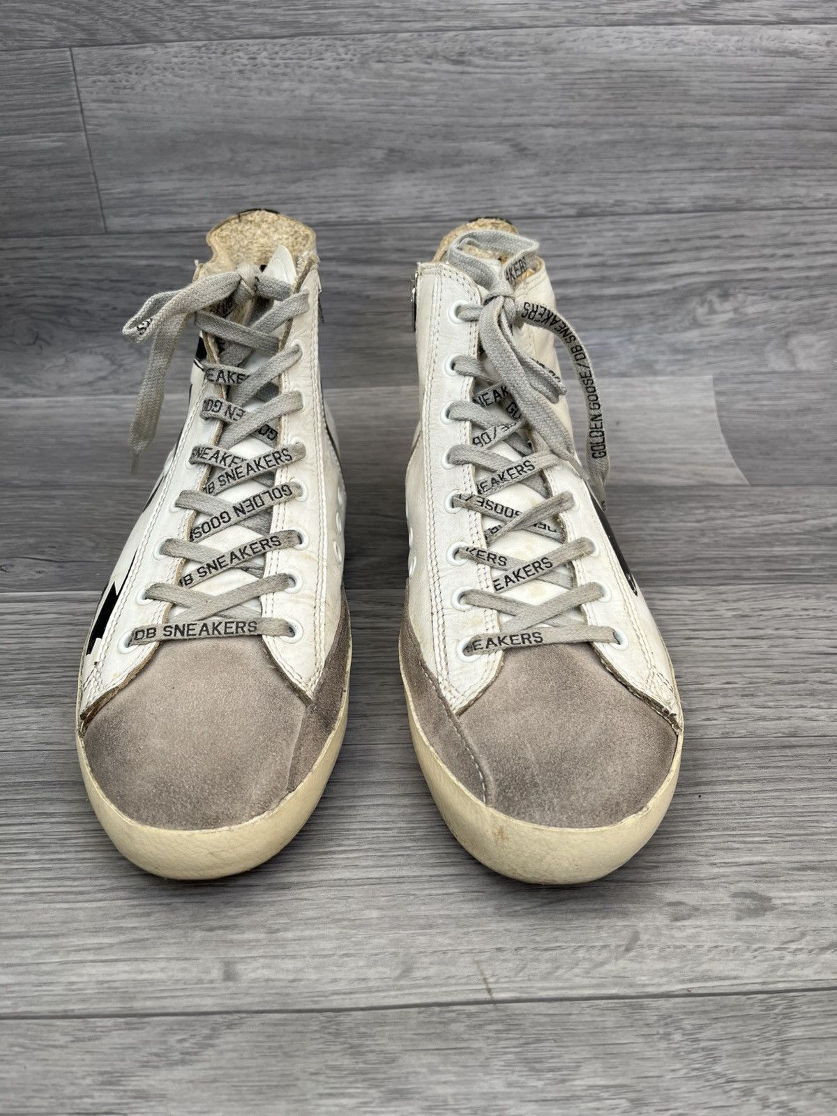 Golden Goose Golden goose Francy distressed hi top sneakers sz 41 Size US 8 / EU 41 - 3 Thumbnail