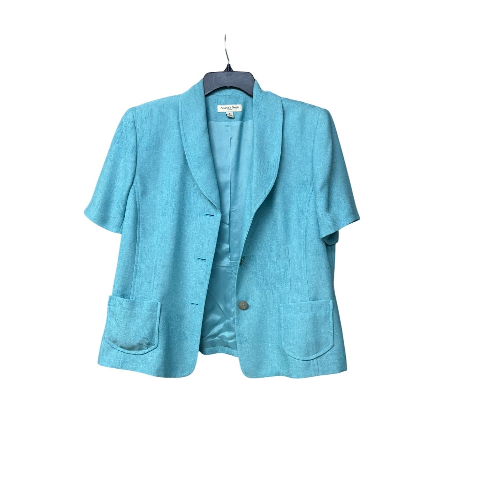 Vintage Amanda Smith Women’s Vintage 2-Piece Turquoise Skirt Suit Si Size XXL / US 16-18 / IT 52-54 - 5 Thumbnail