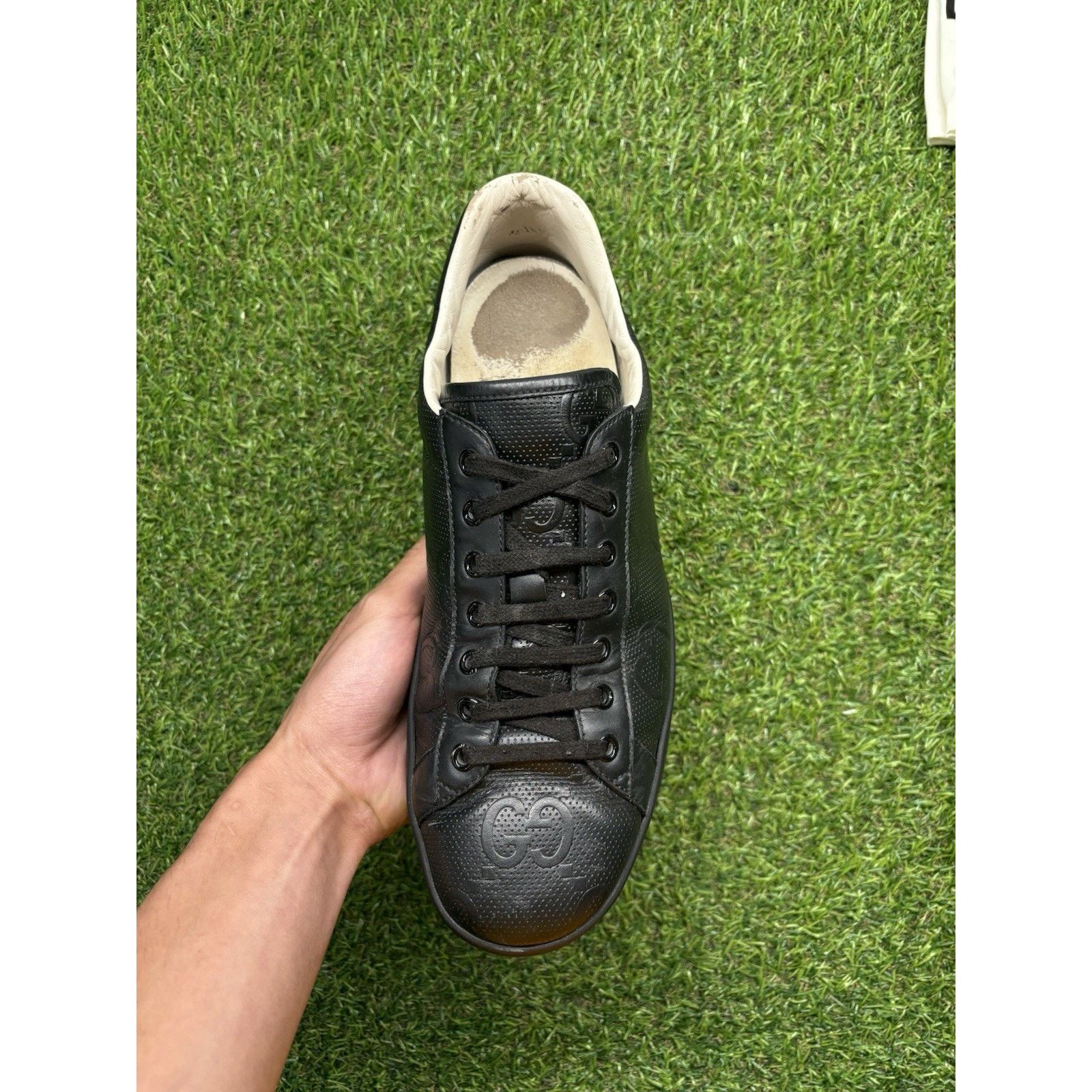 Gucci Gucci Ace GG ' Black ' | GOOD CONDITION! Size US 10 / EU 43 - 11 Thumbnail