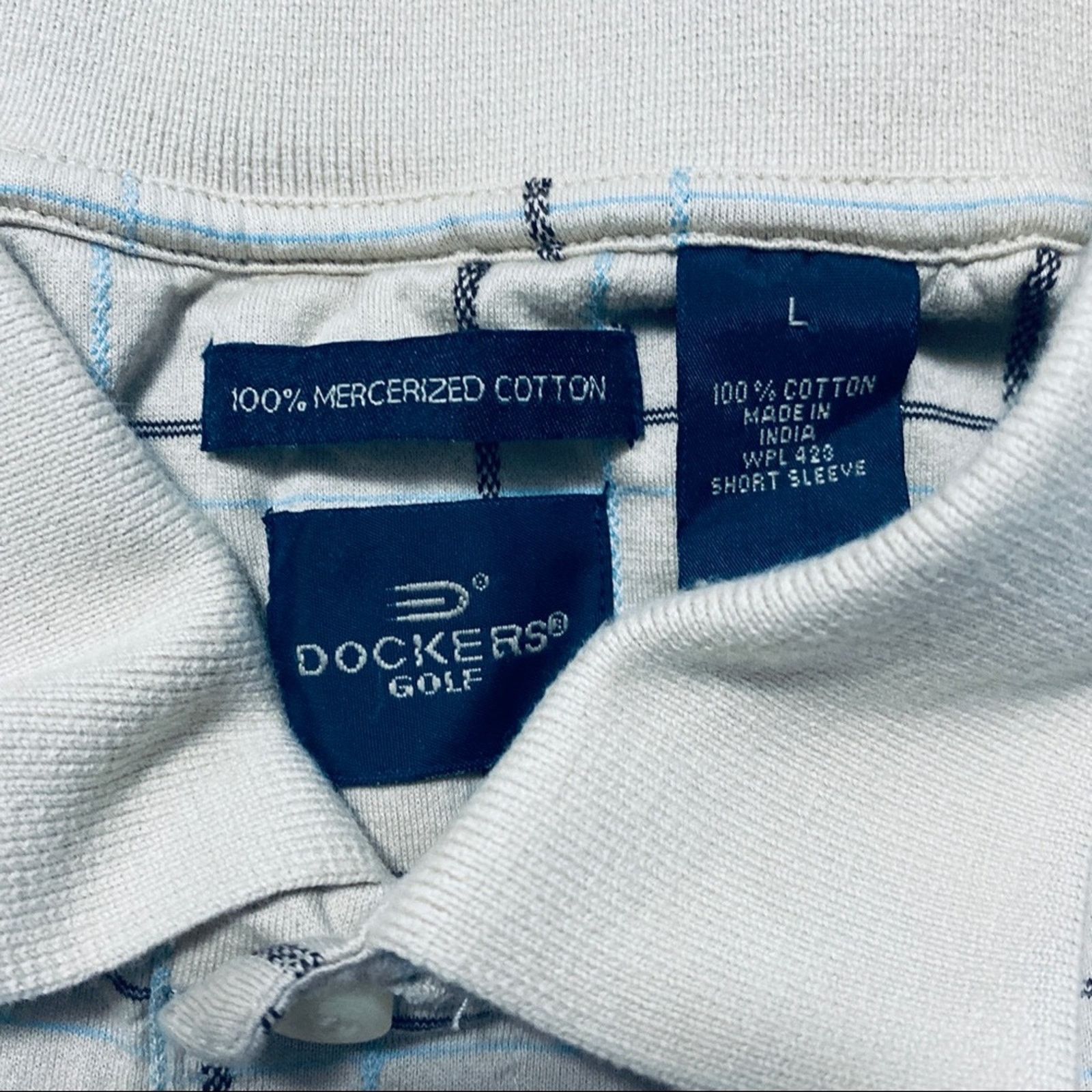 Dockers Docker's tan window pane plaid polo Size US L / EU 52-54 / 3 - 4 Thumbnail