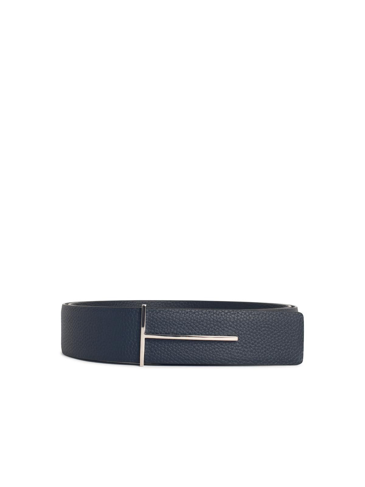 Tom Ford TOM FORD Navy Reversible Leather Belt Size ONE SIZE - 1 Thumbnail