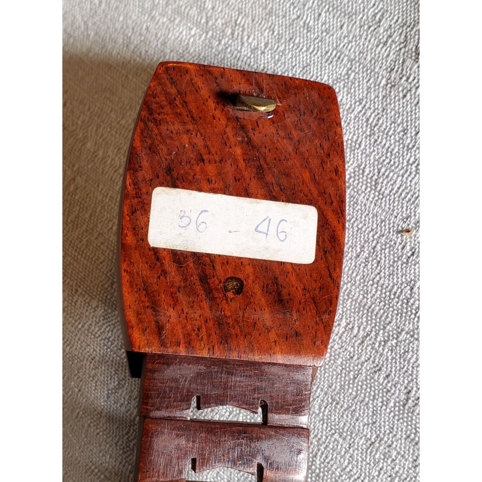 Vintage VINTAGE Handmade Belt Mens 36 - 46 Brown Wooden Universal One Size Size ONE SIZE - 4 Thumbnail