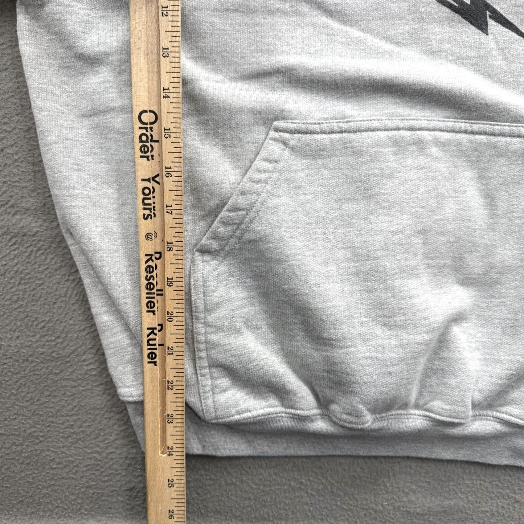 Vintage CAM BRO Hoodie Mens L Gray Skull Lightning Graphic Pullover Fleece Sweatshirt Size US L / EU 52-54 / 3 - 5 Thumbnail