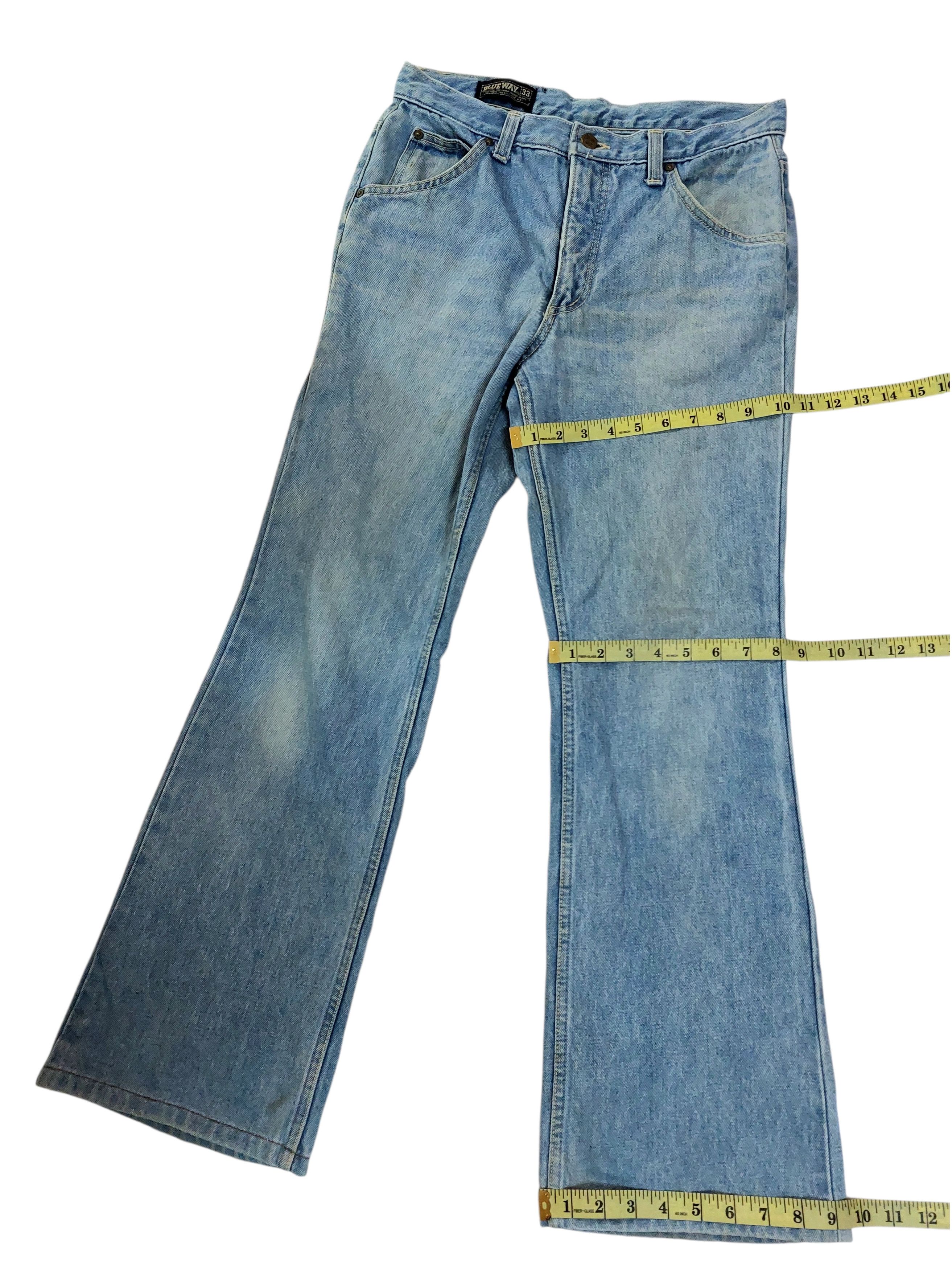 Vintage 🔥Super Flare Blueway Japan Made Classic Denim Size US 30 / EU 46 - 14 Thumbnail