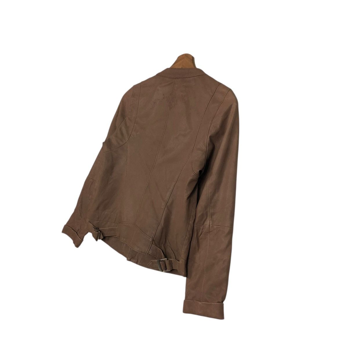 Japanese Brand 🔥CROPPED BIKER LEATHER JACKET RUE DE BLUE ISSEY MIYAKE Size US S / EU 44-46 / 1 - 12 Thumbnail