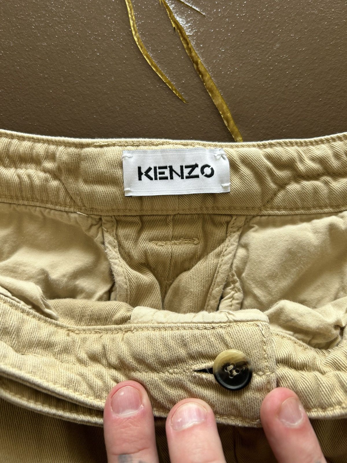 Kenzo Kenzo Khaki Casual Pants With Multi button closure Size US 30 / EU 46 - 3 Thumbnail