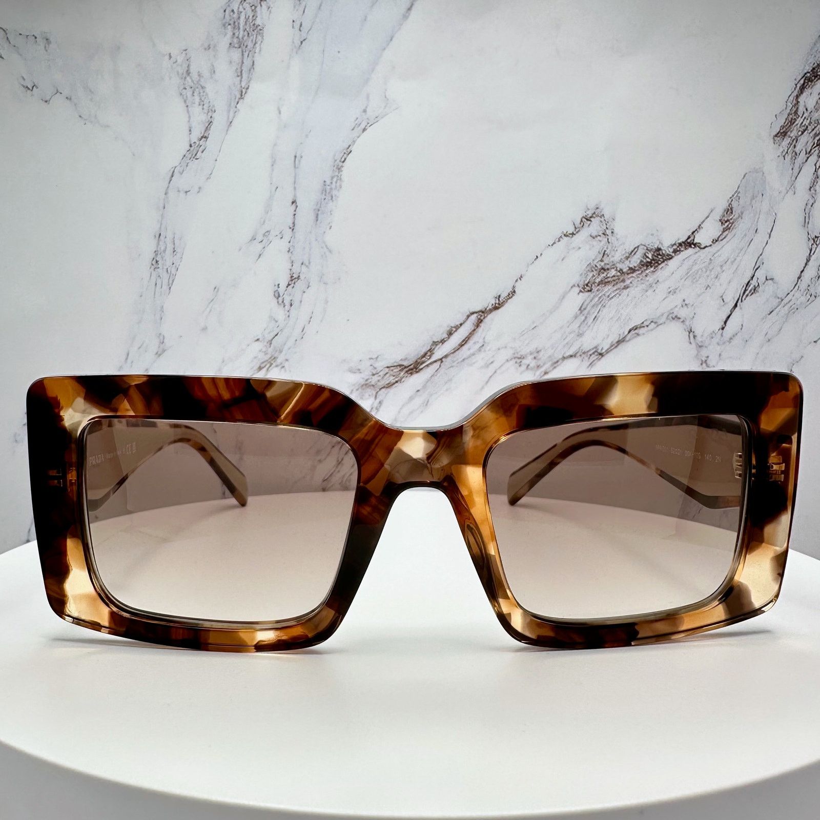 Prada New PRADA Sunglasses Brown Beige Caramel Gold Symbole Size ONE SIZE - 2 Thumbnail