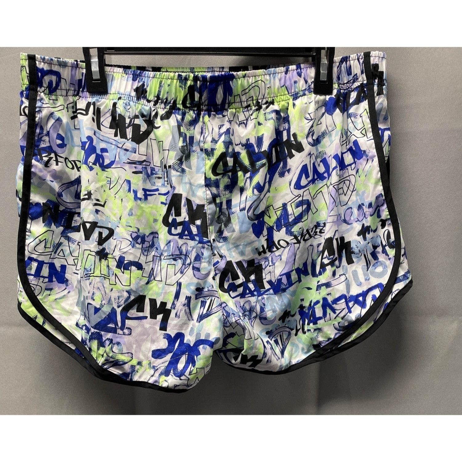 Calvin Klein Calvin Klein Women's Blue/Multi Graphic Running Shorts Size Size 38" / US 16 / IT 52 - 2 Thumbnail