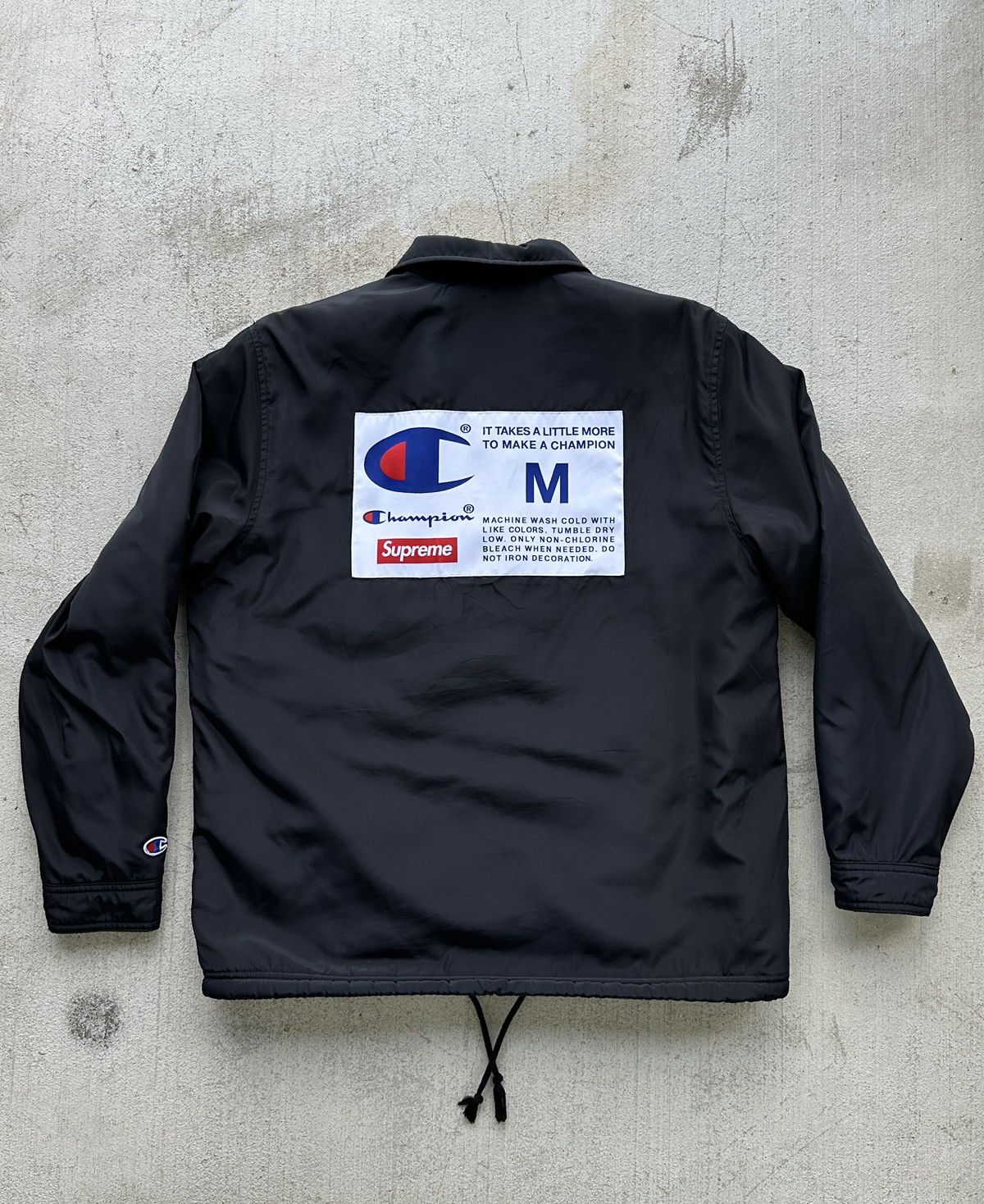 Supreme champion label coaches jacket black online