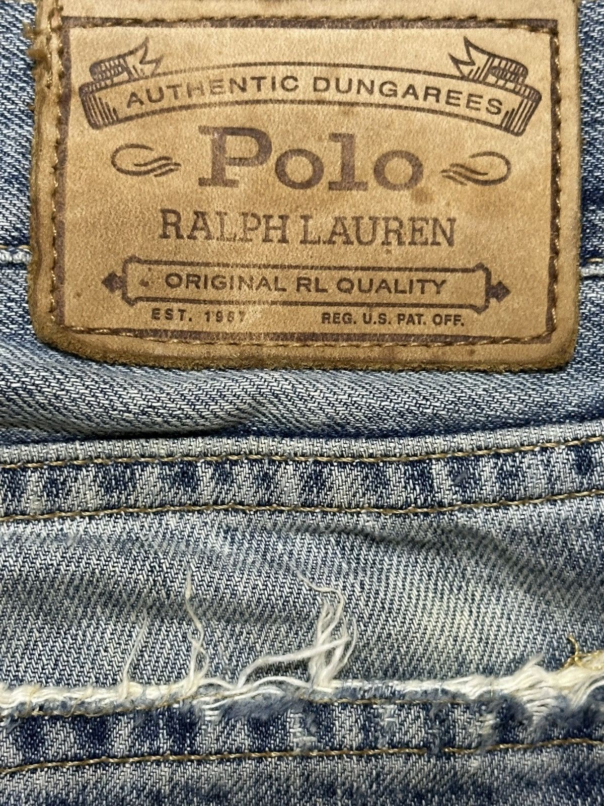 Polo Ralph Lauren Vintage Polo Ralph Lauren Blue Mud Wash Faded Distress Jeans Size US 30 / EU 46 - 9 Thumbnail