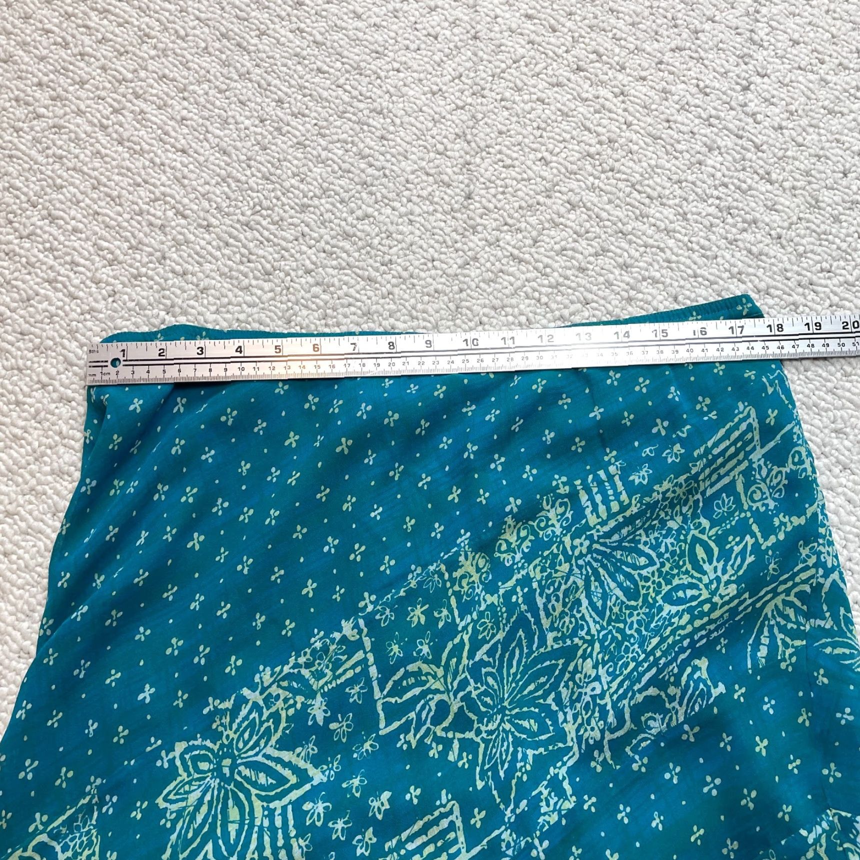 Vintage VINTAGE Cynthia Howie Skirt Womens 14 Blue Tropical Floral Silk Knee Length A-Line Size 36" / US 14 / IT 50 - 4 Thumbnail