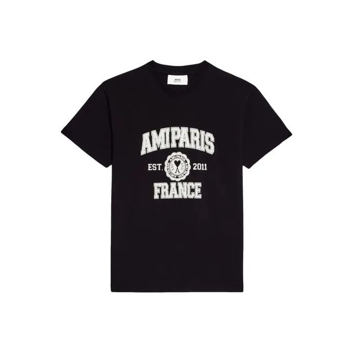 AMI Ami Paris Black Logo Print T-Shirt 0079 Size US XXL / EU 58 / 5 - 1 Thumbnail
