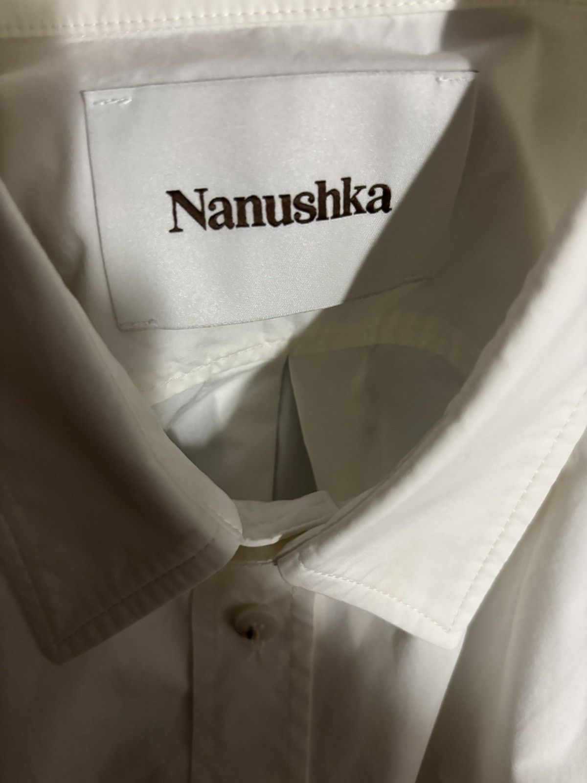 Nanushka Nanushka White Cotton Shirt Size US M / EU 48-50 / 2 - 3 Thumbnail
