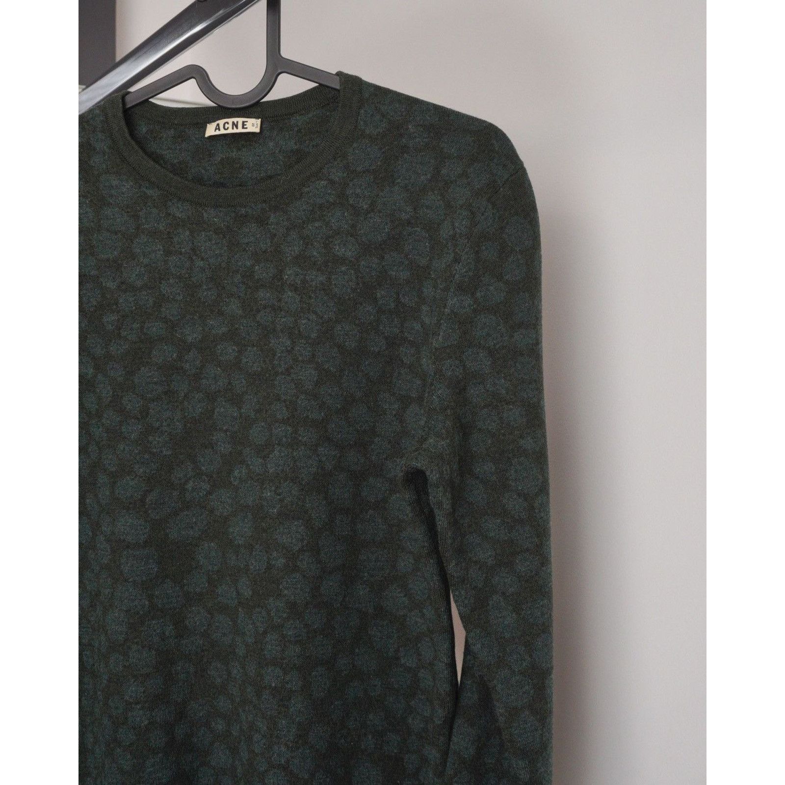 Acne Studios Acne studios dark green leo lana wool sweater Size S / US 4 / IT 40 - 2 Thumbnail