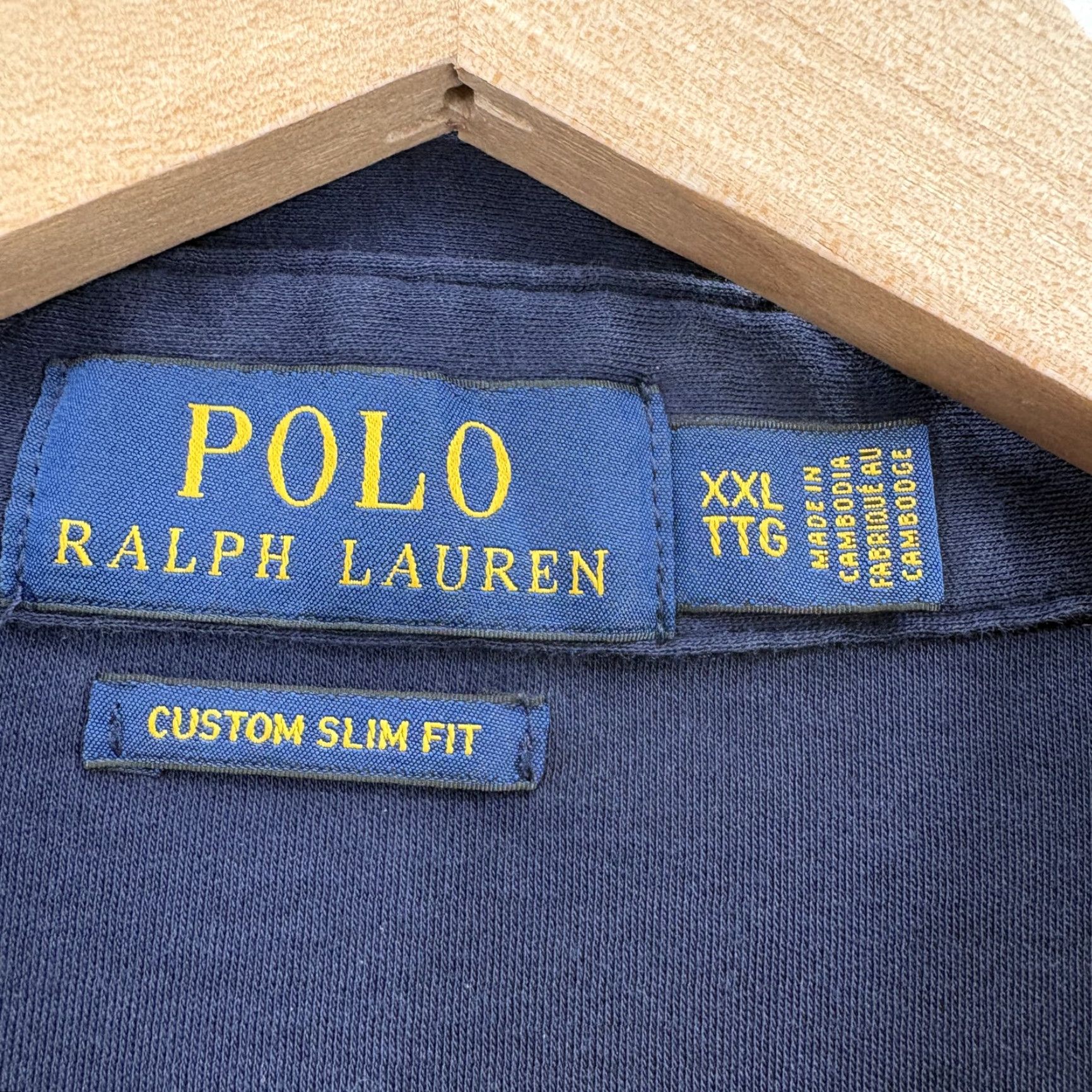 Polo Ralph Lauren Polo Ralph Lauren Polo Shirt 2XL Mens Blue Custom Slim Fit Cotton Pony Logo Size US XXL / EU 58 / 5 - 3 Thumbnail