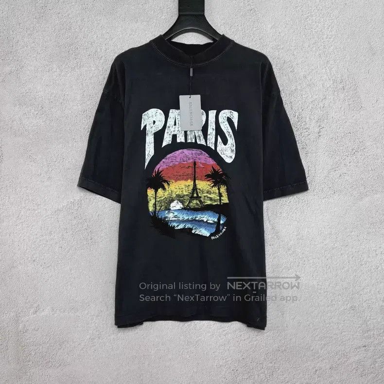 Balenciaga Balenciaga Hawaiian Island Palm Tree Printed Back Logo Sho Size US M / EU 48-50 / 2 - 1 Thumbnail