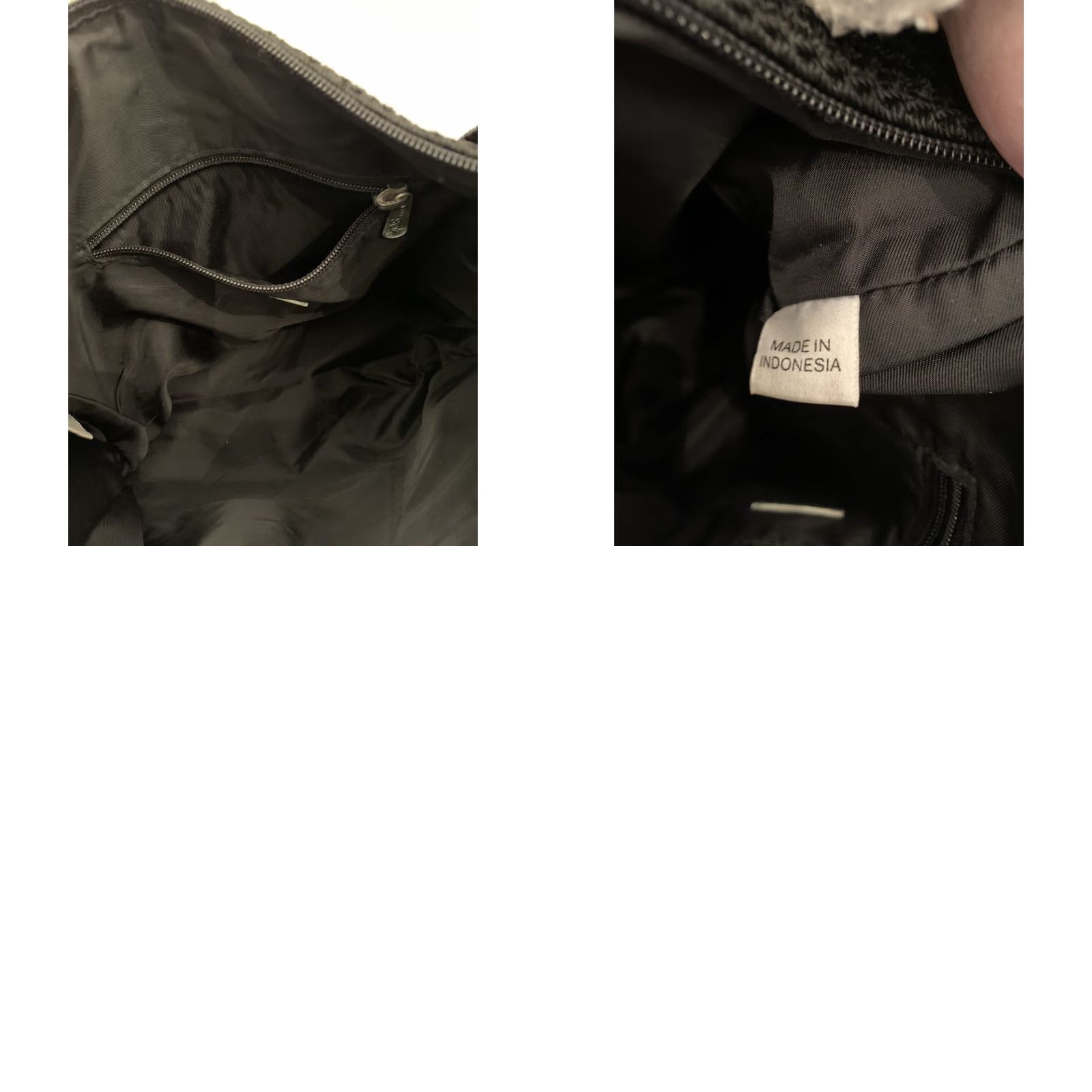 The Sak The Sak Black Crochet Shoulder Bag Zip Top Interior and Exterior Zip Pockets Size S / US 4 / IT 40 - 8 Thumbnail