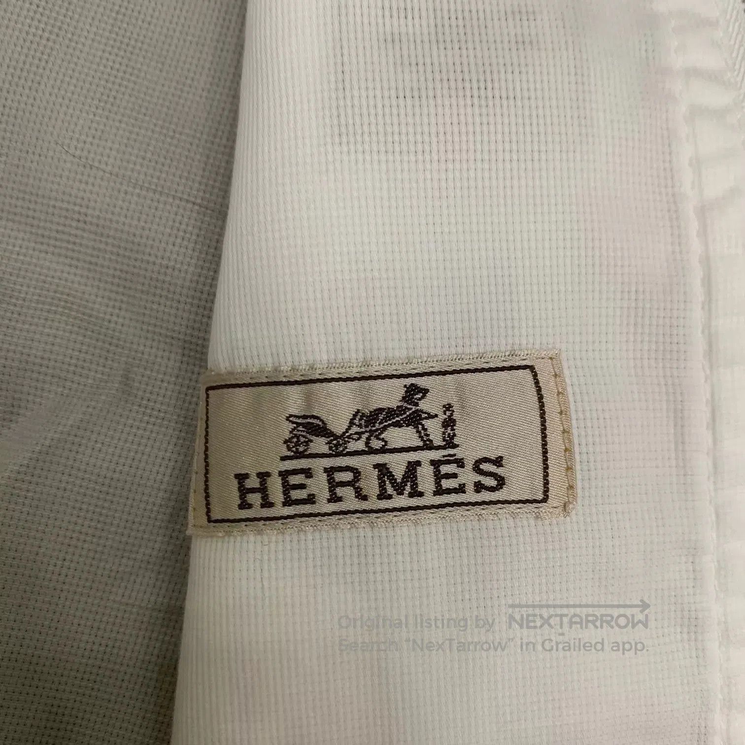 Hermes White Lightweight Jacket with Contrast Panels. Size US L / EU 52-54 / 3 - 4 Thumbnail