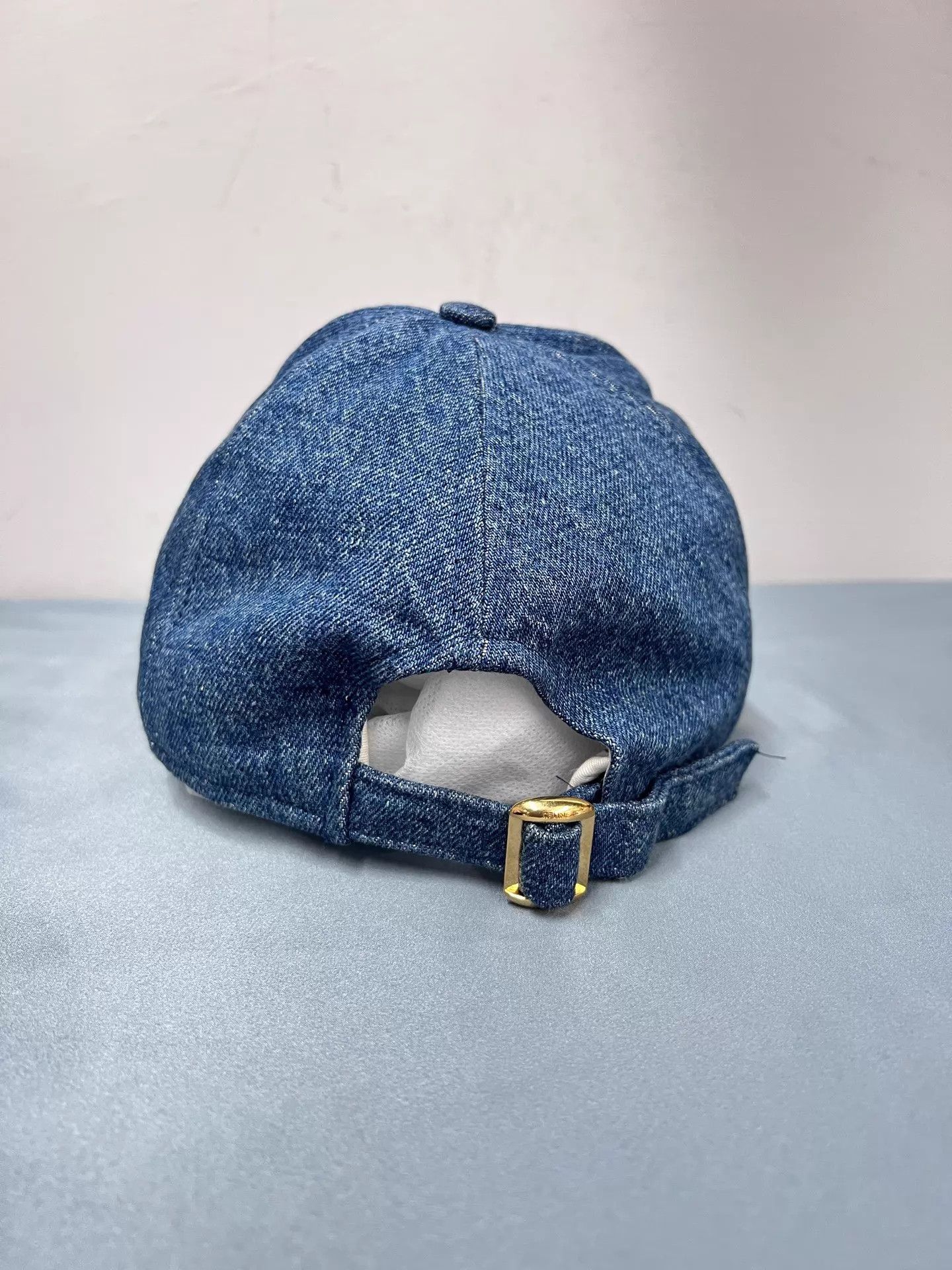 Celine CELINE Denim Blue Triumph Couple M Baseball Cap (worn once) Size ONE SIZE - 4 Thumbnail
