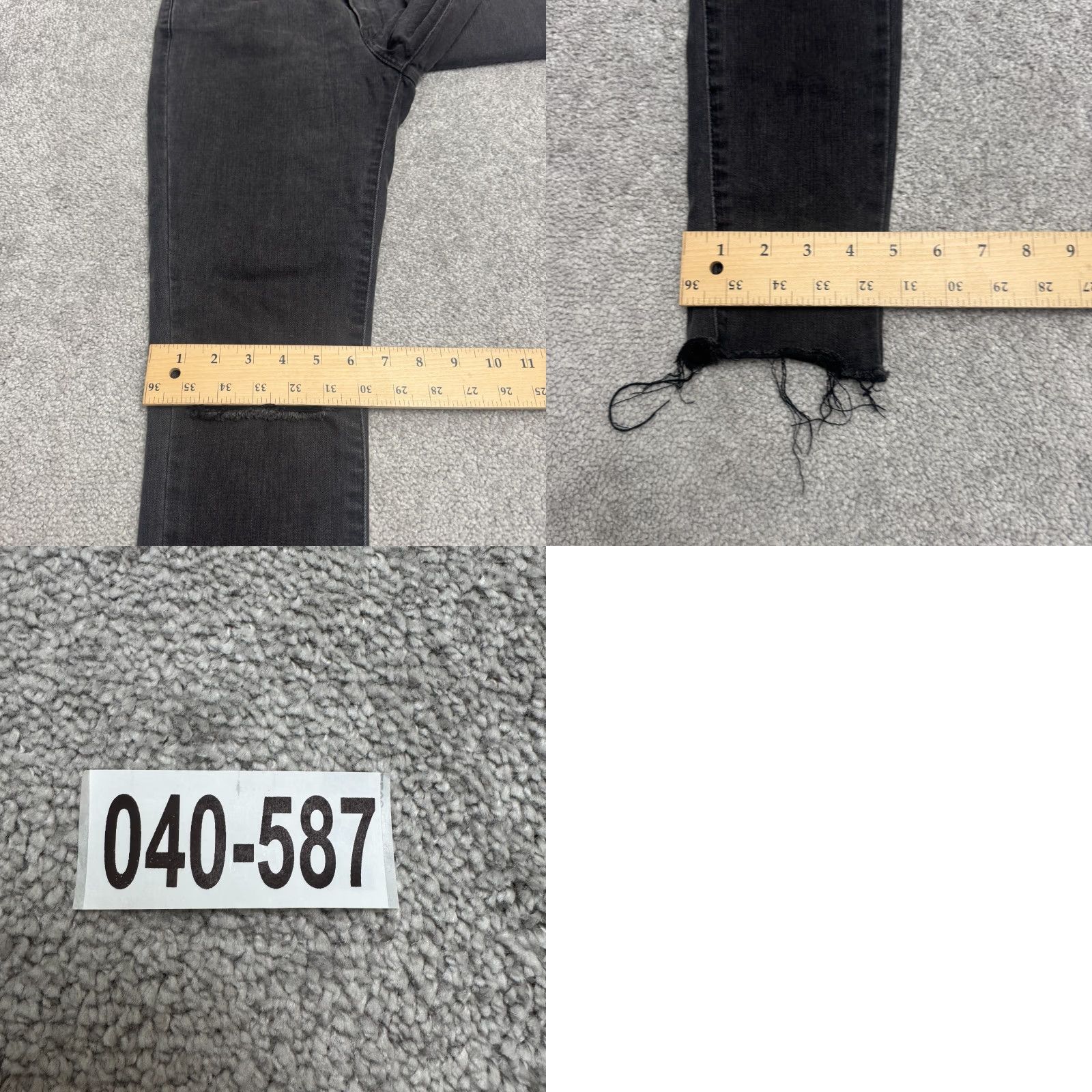 Levi's Levi's 710 Jeans Womens 30 Black Mid Rise Distressed Stretch Denim Skinny Pocket Zipper Button Size 30" / US 8 / IT 44 - 10 Thumbnail