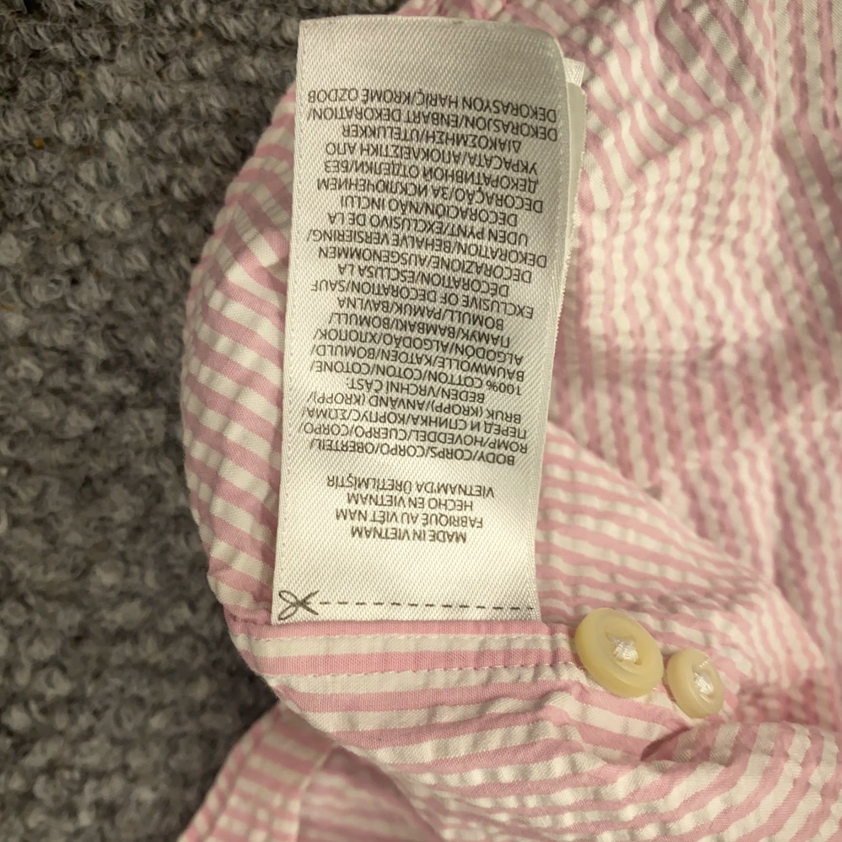 Ralph Lauren VINTAGE Ralph Lauren Polo Shirt Men XL Short Sleeve Striped Cotton Casual Golf White Pink Size US XL / EU 56 / 4 - 6 Thumbnail