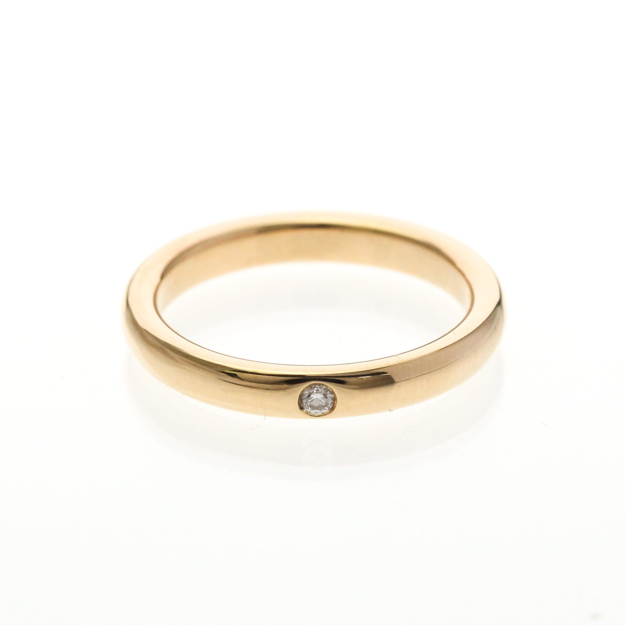 Tiffany & Co. Tiffany Stacking Band Ring 1P Diamond Pink Gold (18K) Fashion Diamond Band Ring Pink Gold Size ONE SIZE - 1 Thumbnail