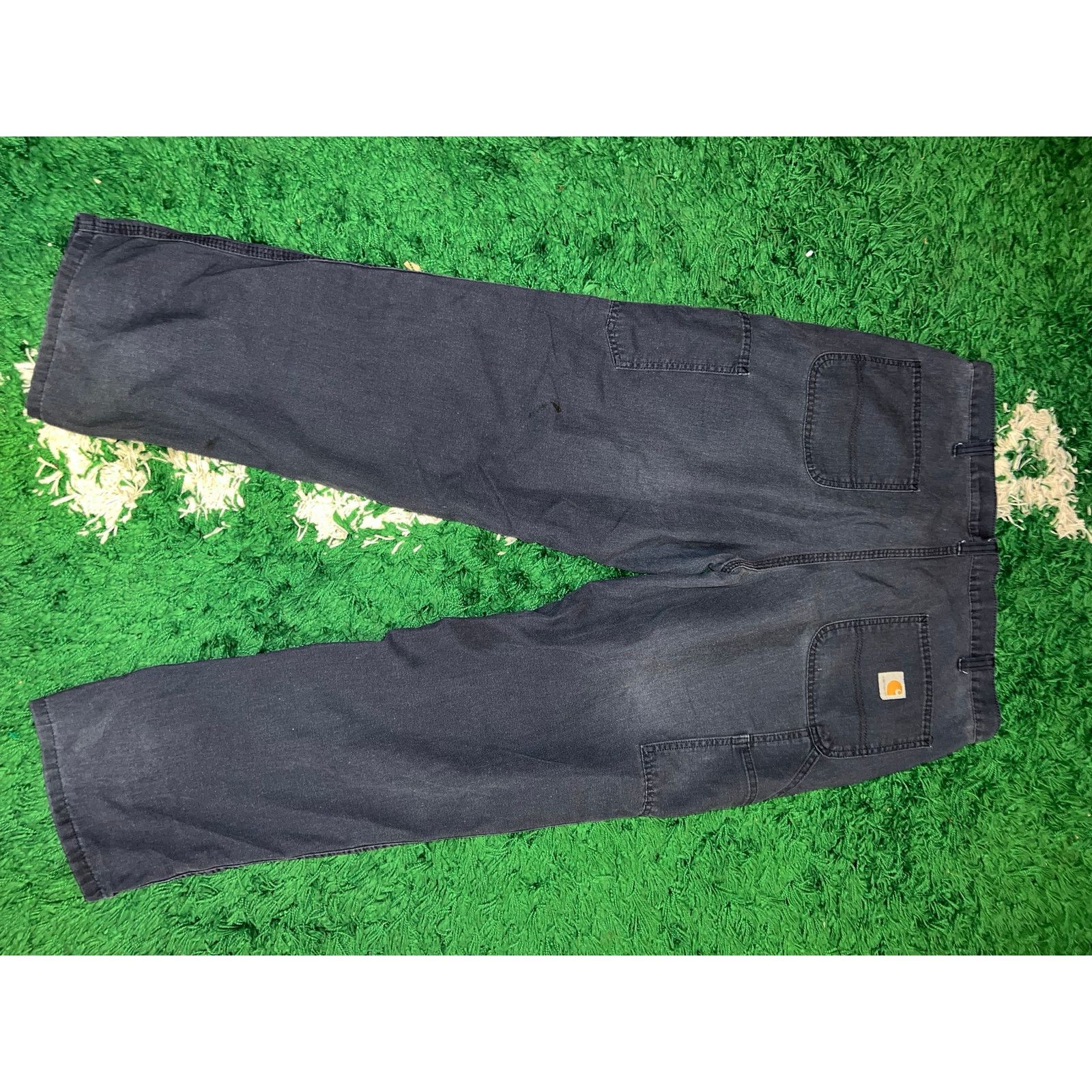 Carhartt Y2K Carhartt Dungaree Fit Blue Bottoms Pants Work Wear 38x32 Size US 38 / EU 54 - 6 Thumbnail